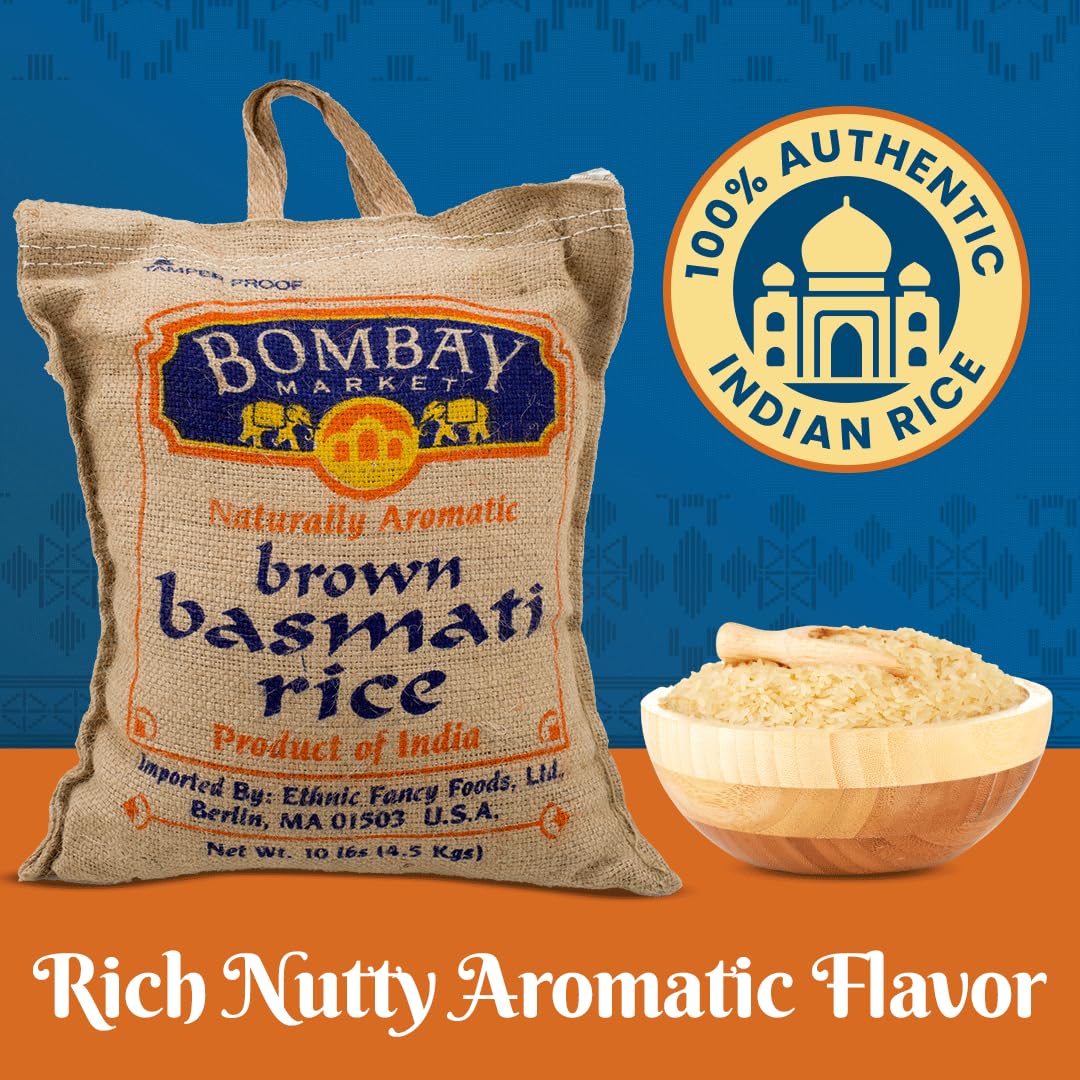 Bombay Basmati Brown Rice, 10-pounds Sack