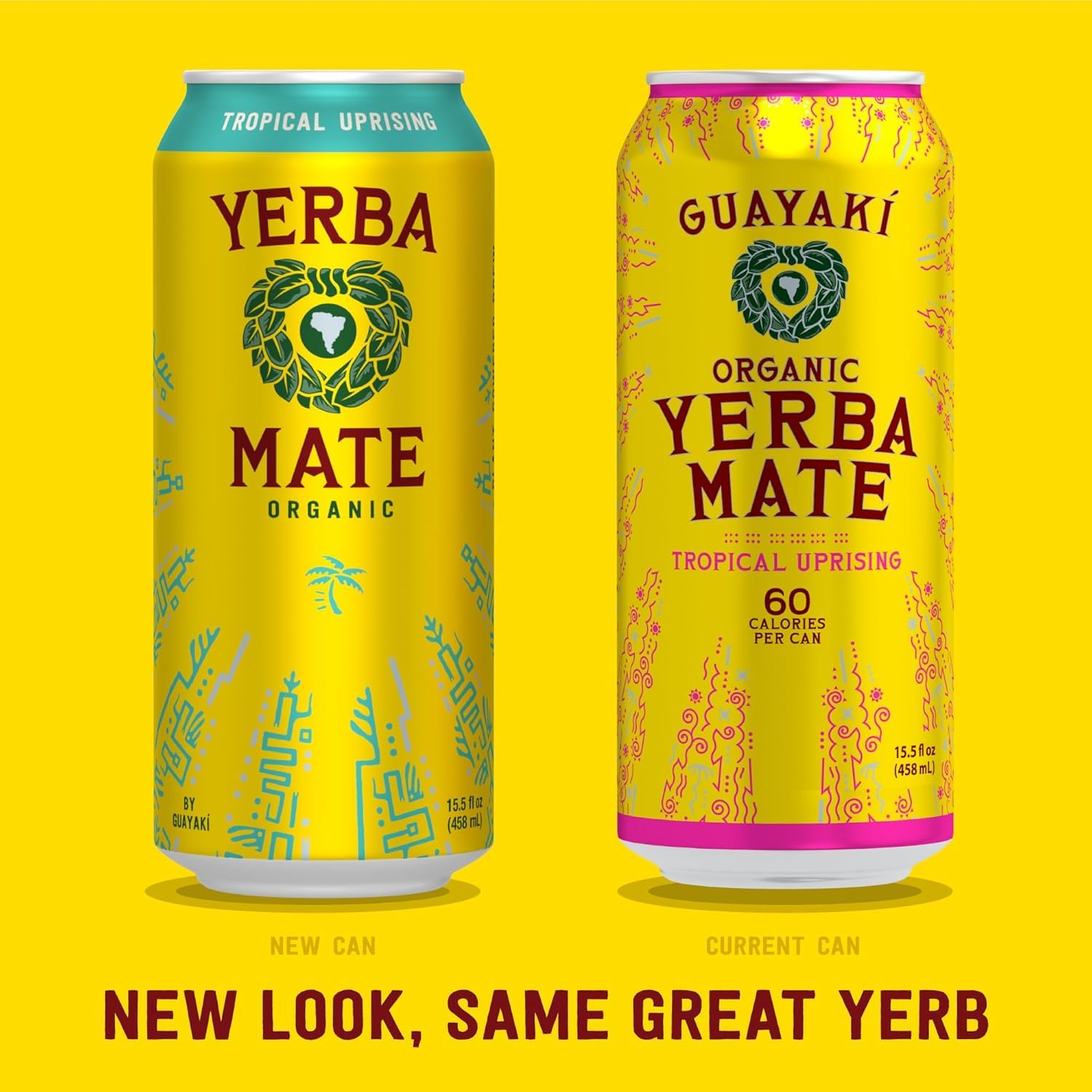Yerba Madre Organic Yerba Mate, Enlighten Mint, 150mg Natural Caffeine, Energy Drink Alternative, No Jitters or Crash, 15.5 Oz Cans (Pack of 12)
