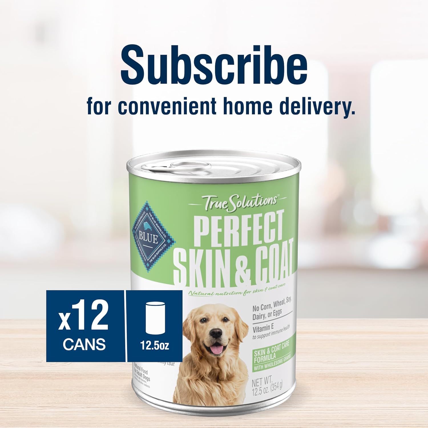Blue Buffalo True Solutions Skin & Coat Care Wet Dog Food for Adult Dogs, Made with Natural Ingredients, Whitefish, 12.5-oz. Cans (12 Count)