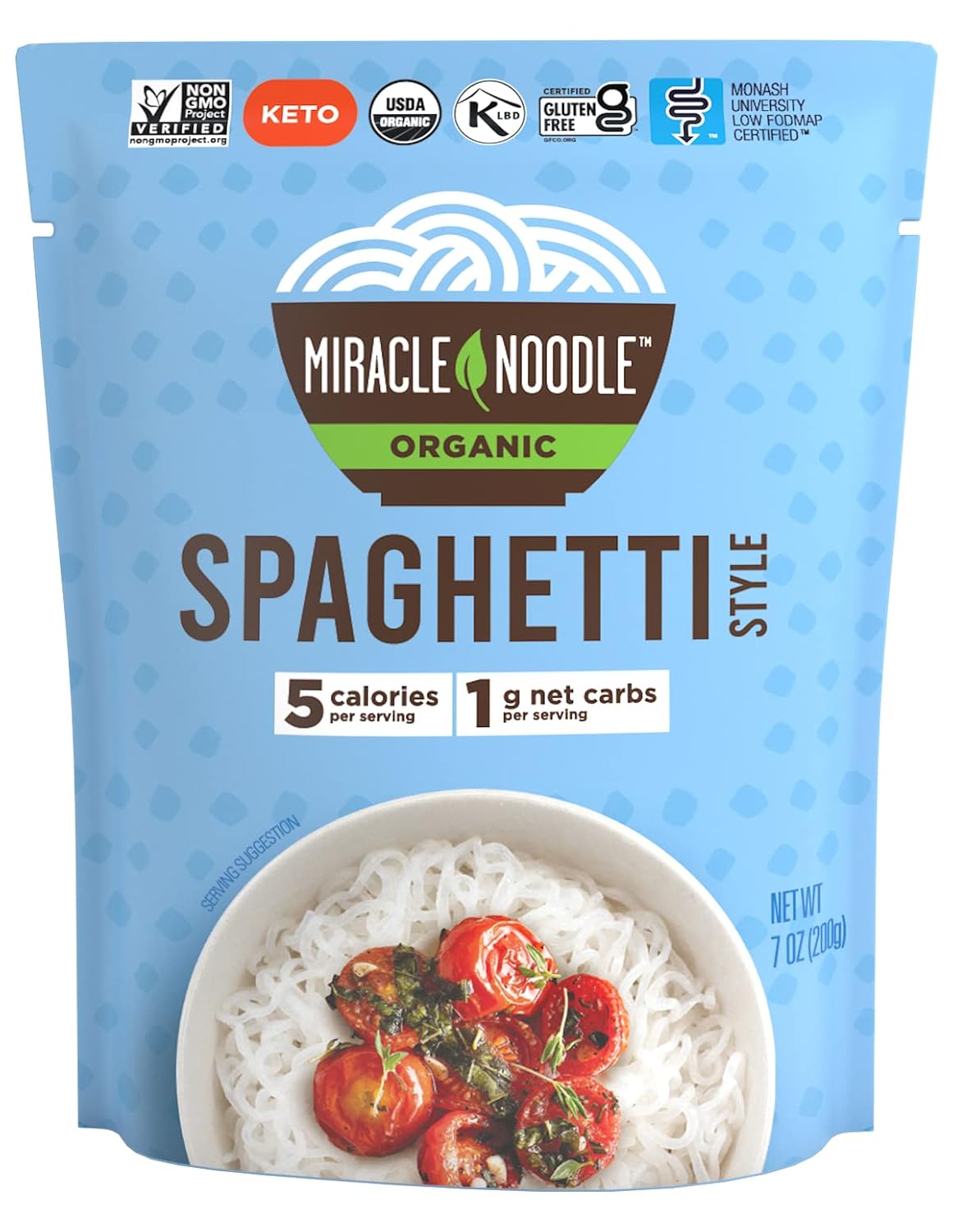 Miracle Noodle Ready to Eat Variety Pack, 7 Oz (Pack of 8), Angel Hair, Fettuccine, Spaghetti & Rice, Plant Based Shirataki Konjac Noodles, 5 Calories, Low Carb, Keto, Gluten-Free