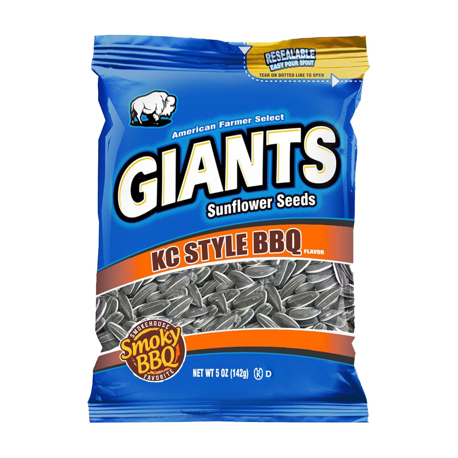 GIANTS Original Sunflower Seeds - Sunflower Seeds to Eat, Sunflower Seeds Bulk, Lightly Salted Sunflower Seeds for Eating, High Protein Snack - 5.75 oz Resealable Bags (Case of 12)