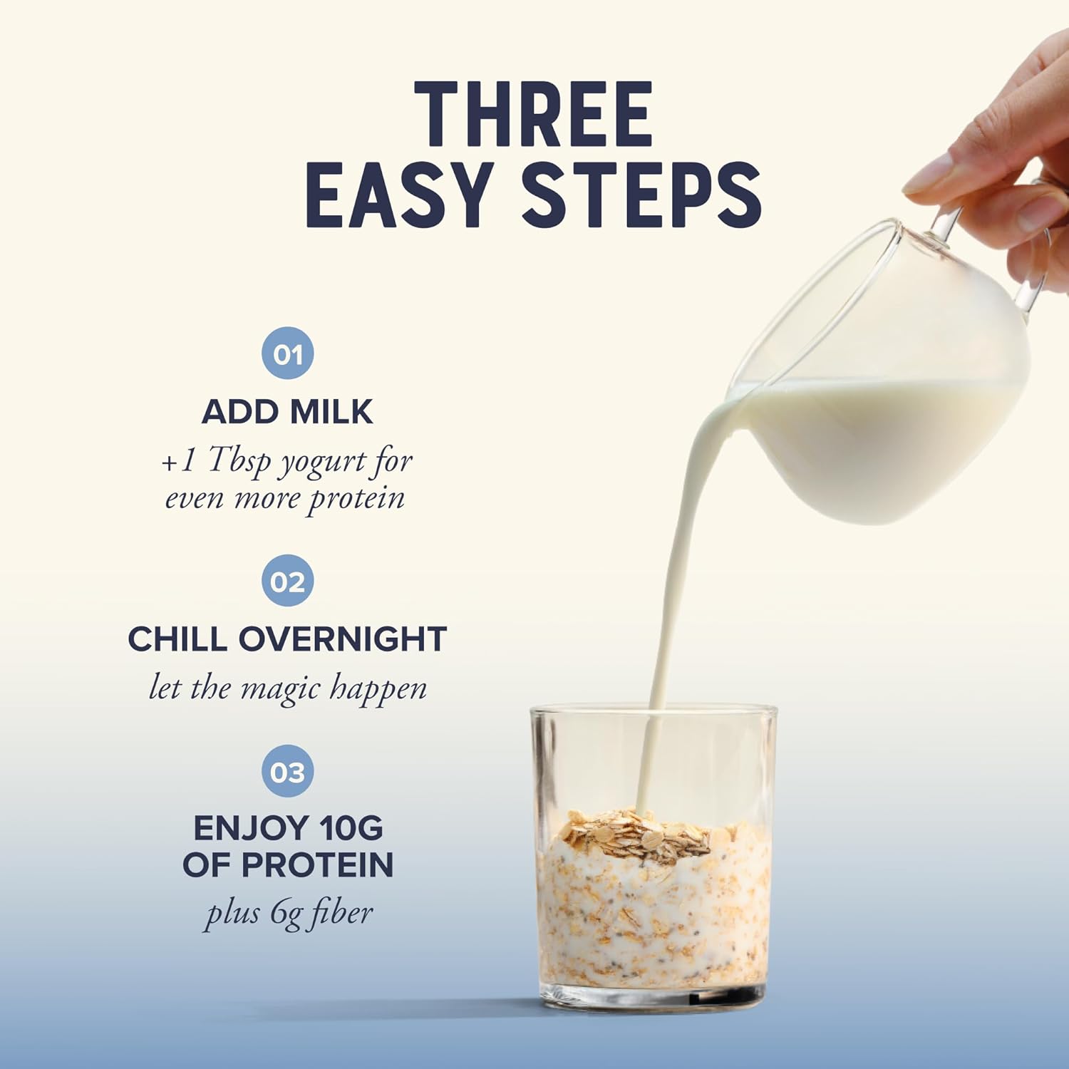 Bob's Red Mill Overnight Protein Oats, Blueberries & Cream, 16 Packets Total, Non-GMO, Gluten Free, Whole Grain