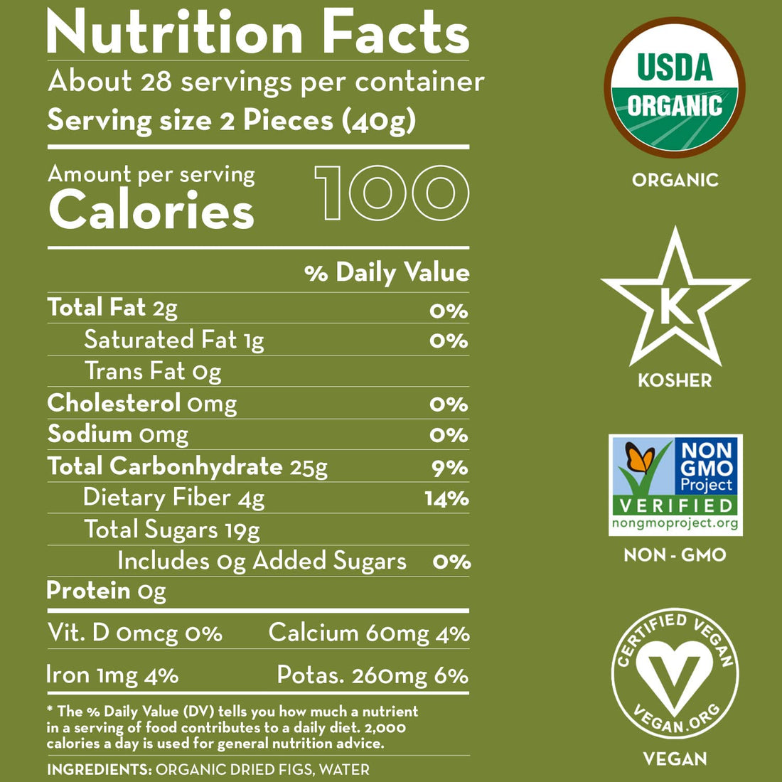 Sunny Fruit Soft Organic Turkish Dried Figs, 2.5 Pound Bulk Bag | No Preservatives, No Sugar Added | Healthy, Naturally Sweet Snack | Whole Dried Fruits | ORGANIC, NON-GMO, VEGAN, HALAL, KOSHER