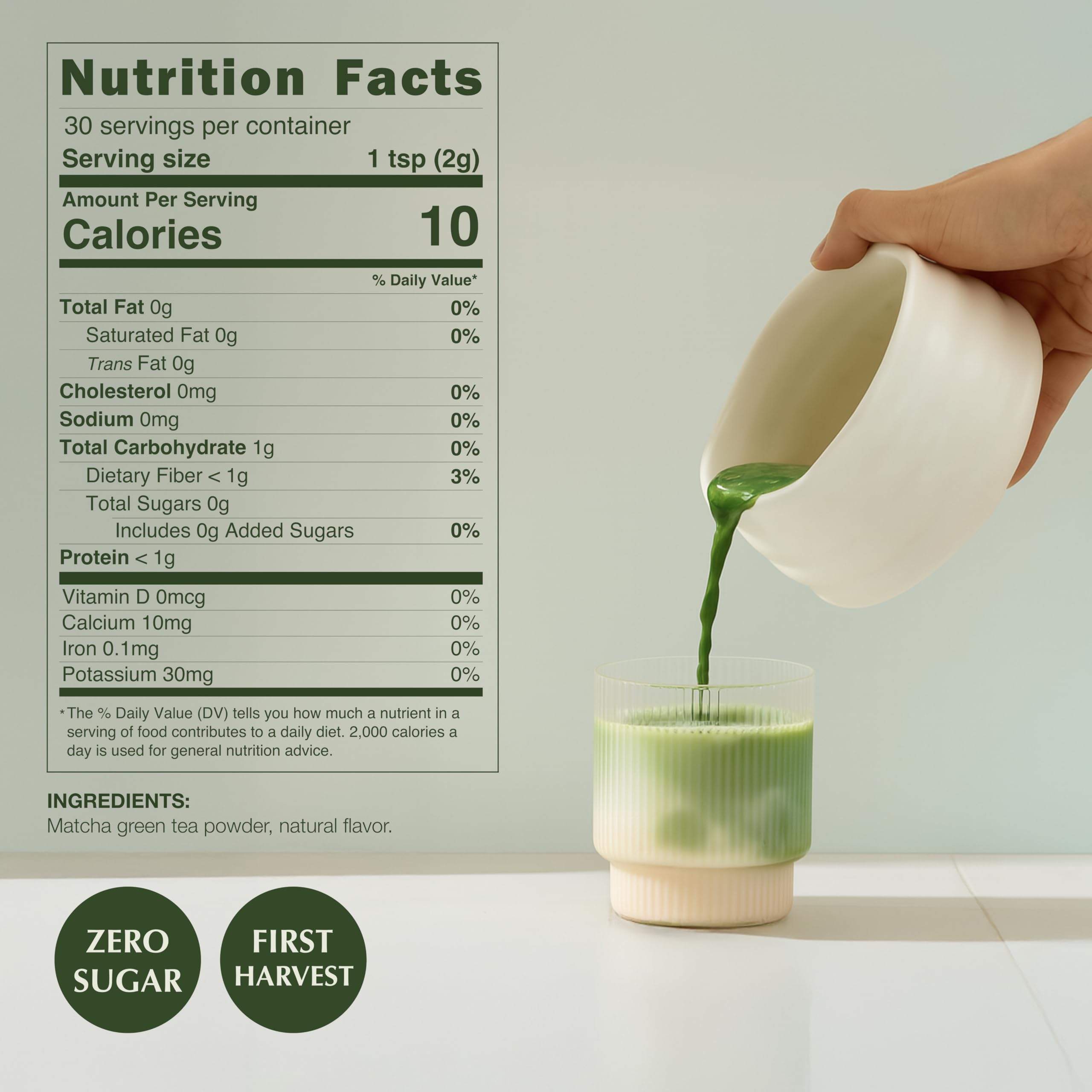 Encha Ceremonial Grade Matcha Powder - Organic First Harvest Japanese Matcha Green Tea, Matcha Tea From Uji, Japan (60g/2.12oz)