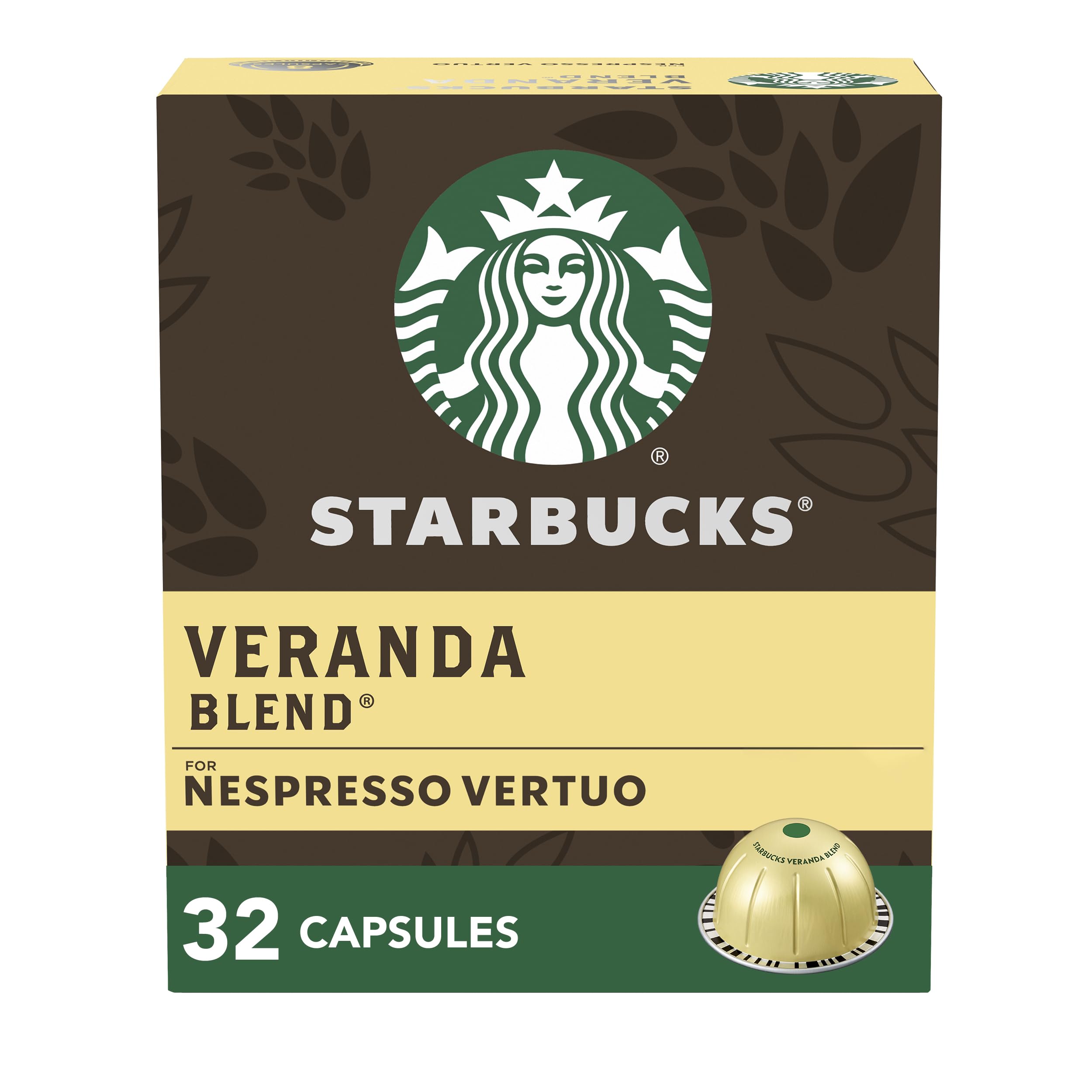 Starbucks by Nespresso Vertuo, Pike Place, Medium Roast Coffee 32-count Coffee Pods, Brews 7.8 oz.