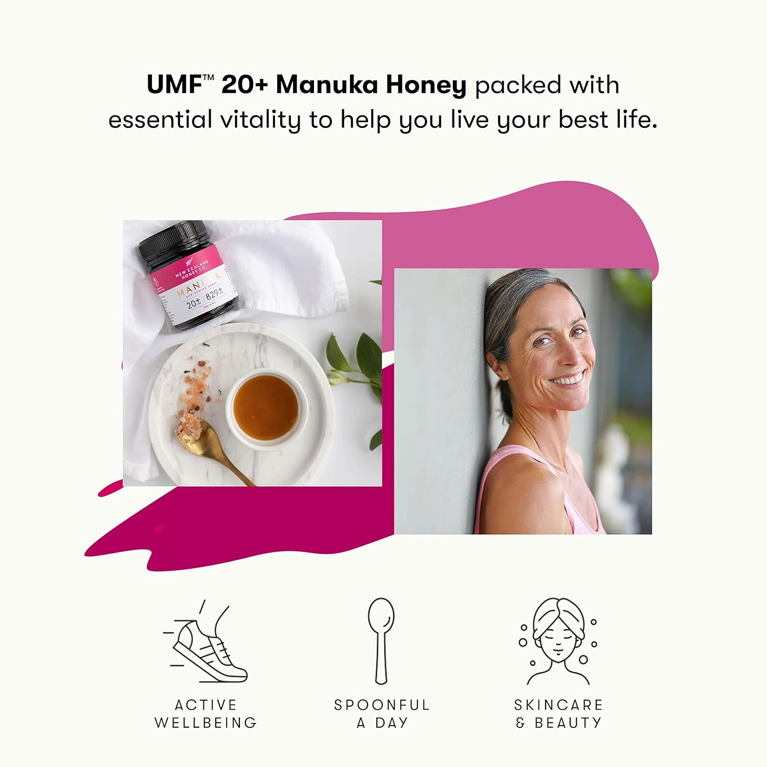 New Zealand Honey Co. Raw Manuka Honey UMF 20+ / MGO 829+ | UMF Certified | 4.4oz | Medical Grade Raw Honey