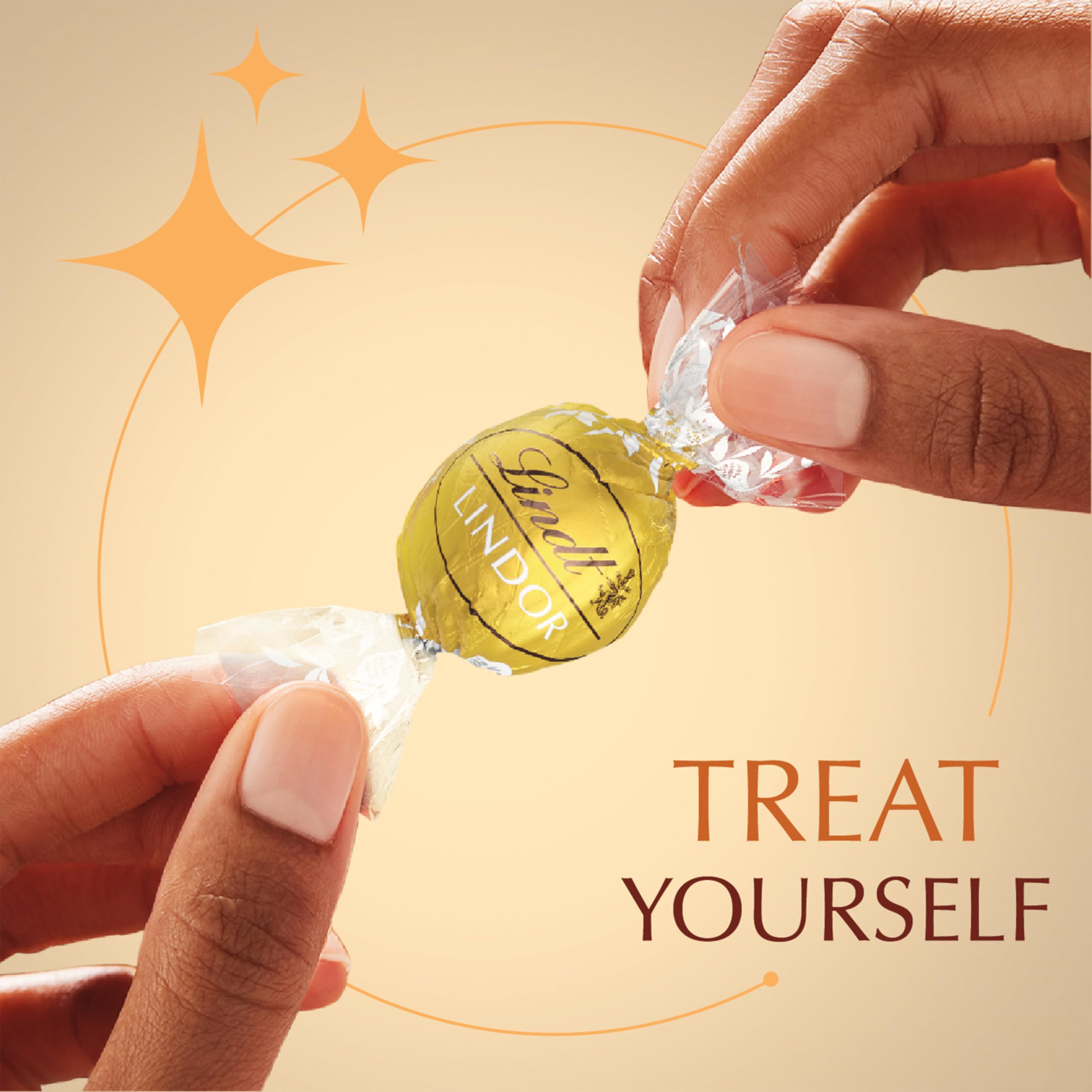 Lindt LINDOR White Chocolate Peppermint Truffles, White Chocolate Candy with Smooth Peppermint Truffle Center, 25.4 oz., 60 Count