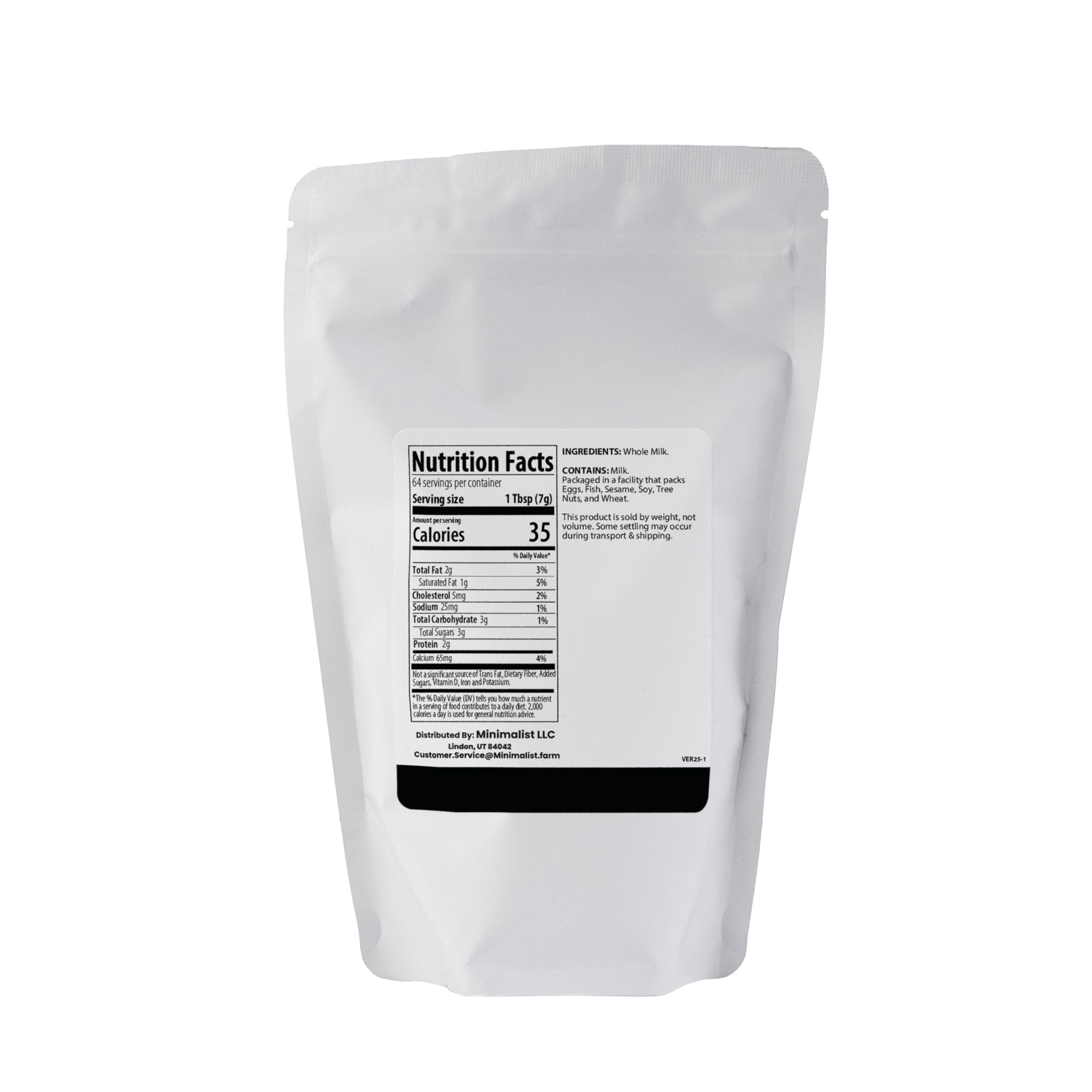 Minimalist Whole Milk Powder, Ideal for Baking and Cooking (5 Pound)
