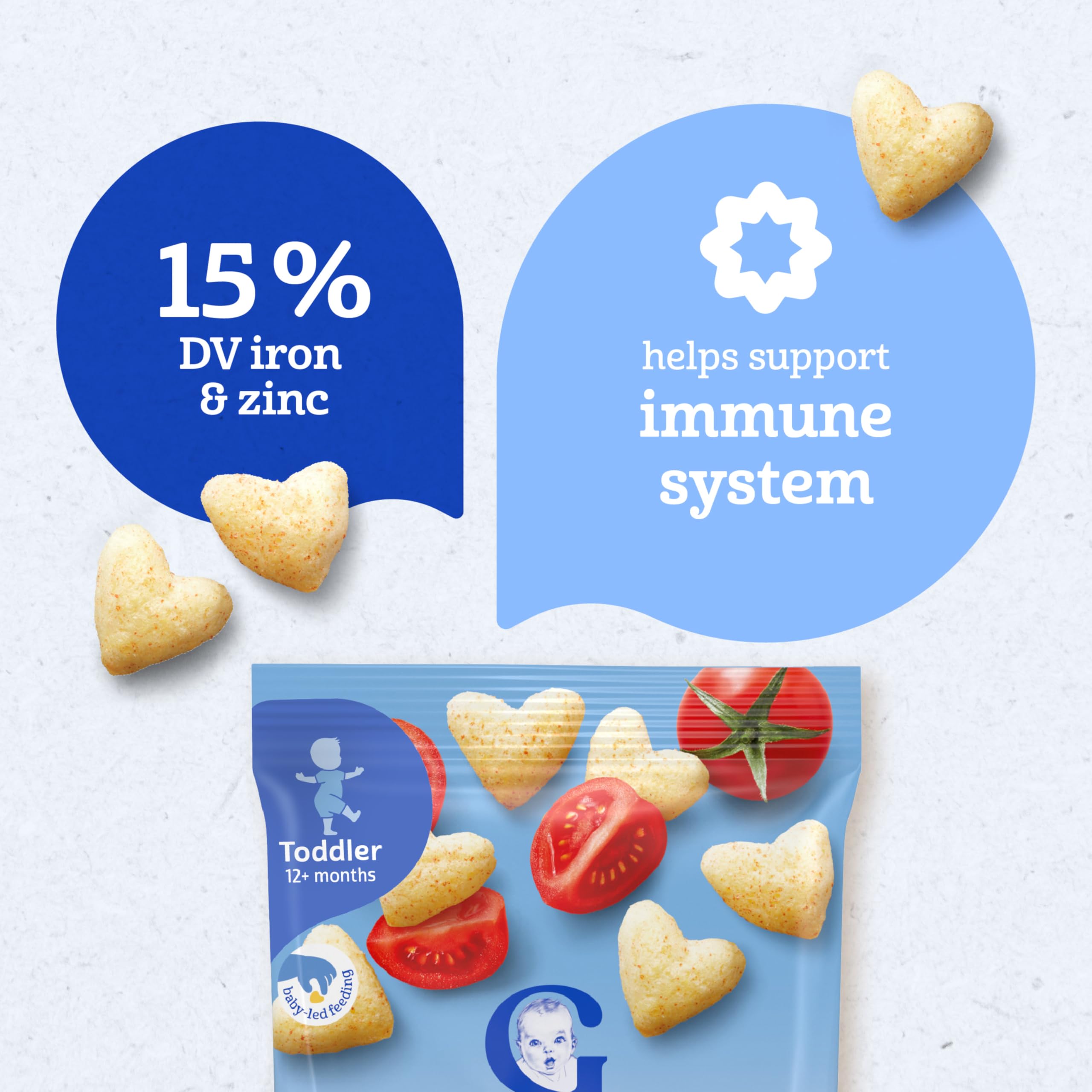 Gerber Baby Snacks Puffs, Blueberry, 1.48 Ounce (Pack of 6)