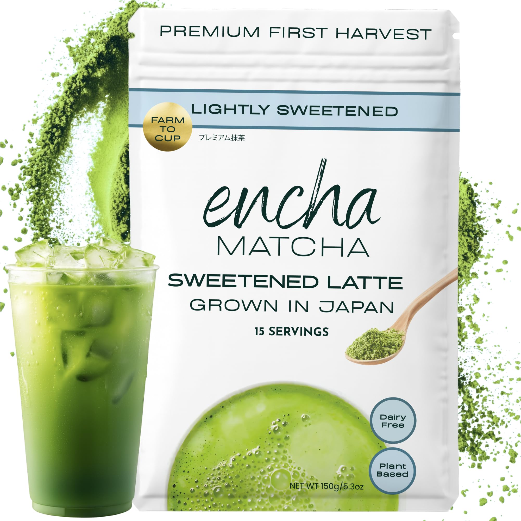 Encha Ceremonial Grade Matcha Powder - Organic First Harvest Japanese Matcha Green Tea, Matcha Tea From Uji, Japan (60g/2.12oz)