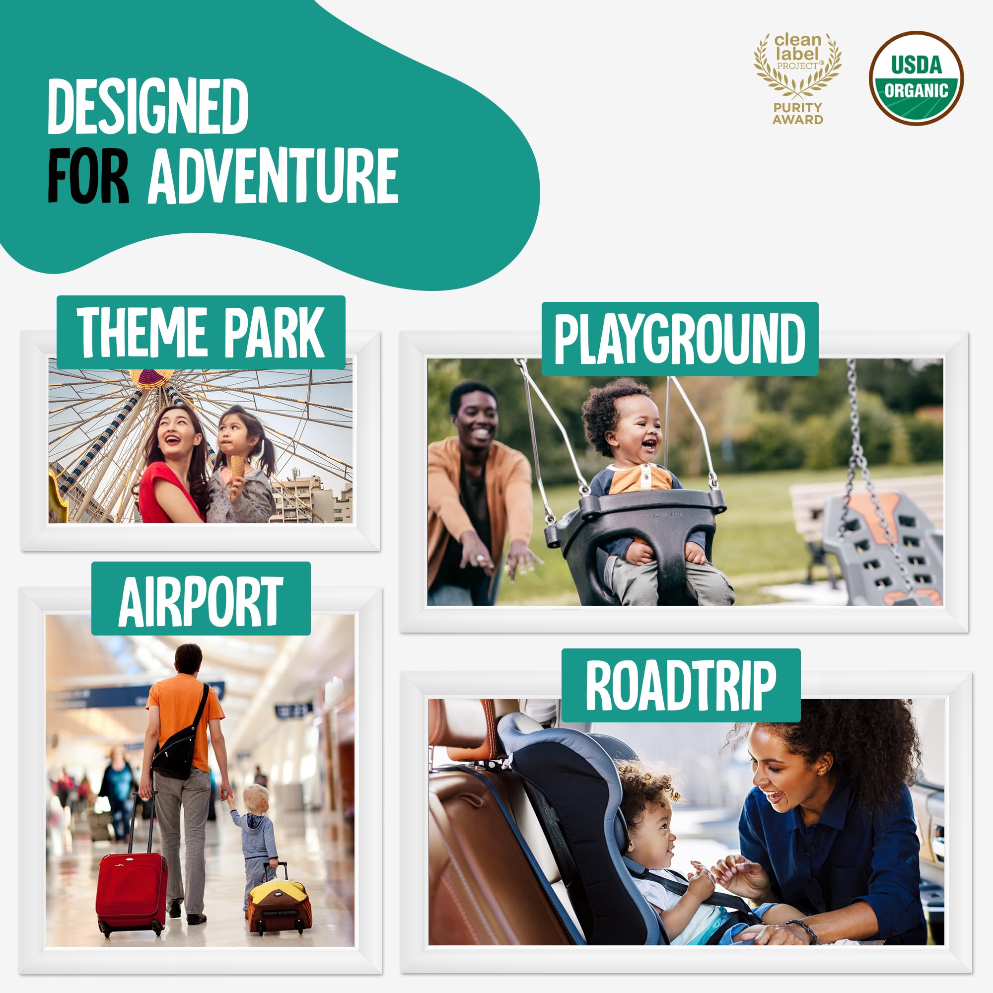 Voyager Toddler Milk On The Go, USDA Organic Shelf Stable Whole Milk Powder, Great for Travel, No Refrigeration, Gluten Free with No GMO's and No Antibiotics for Kids, 16 Sachets of 15g