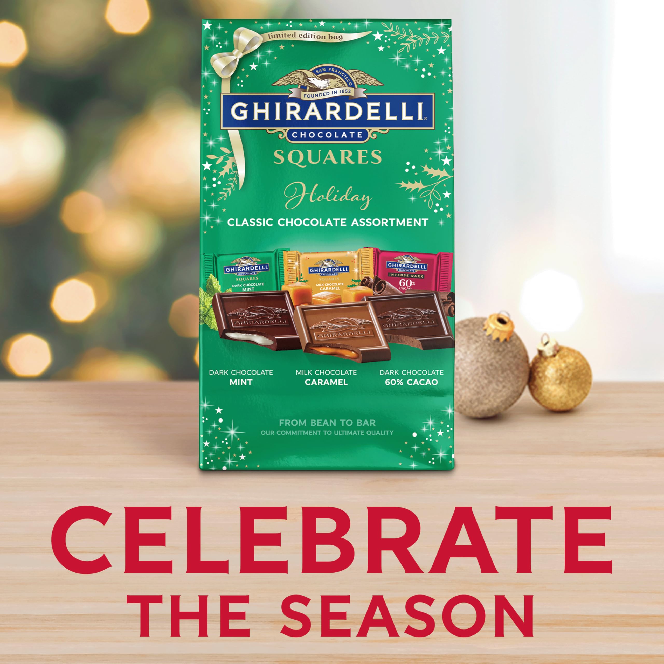 GHIRARDELLI Premium Chocolate Assortment SQUARES Gift Box, 29.6 oz