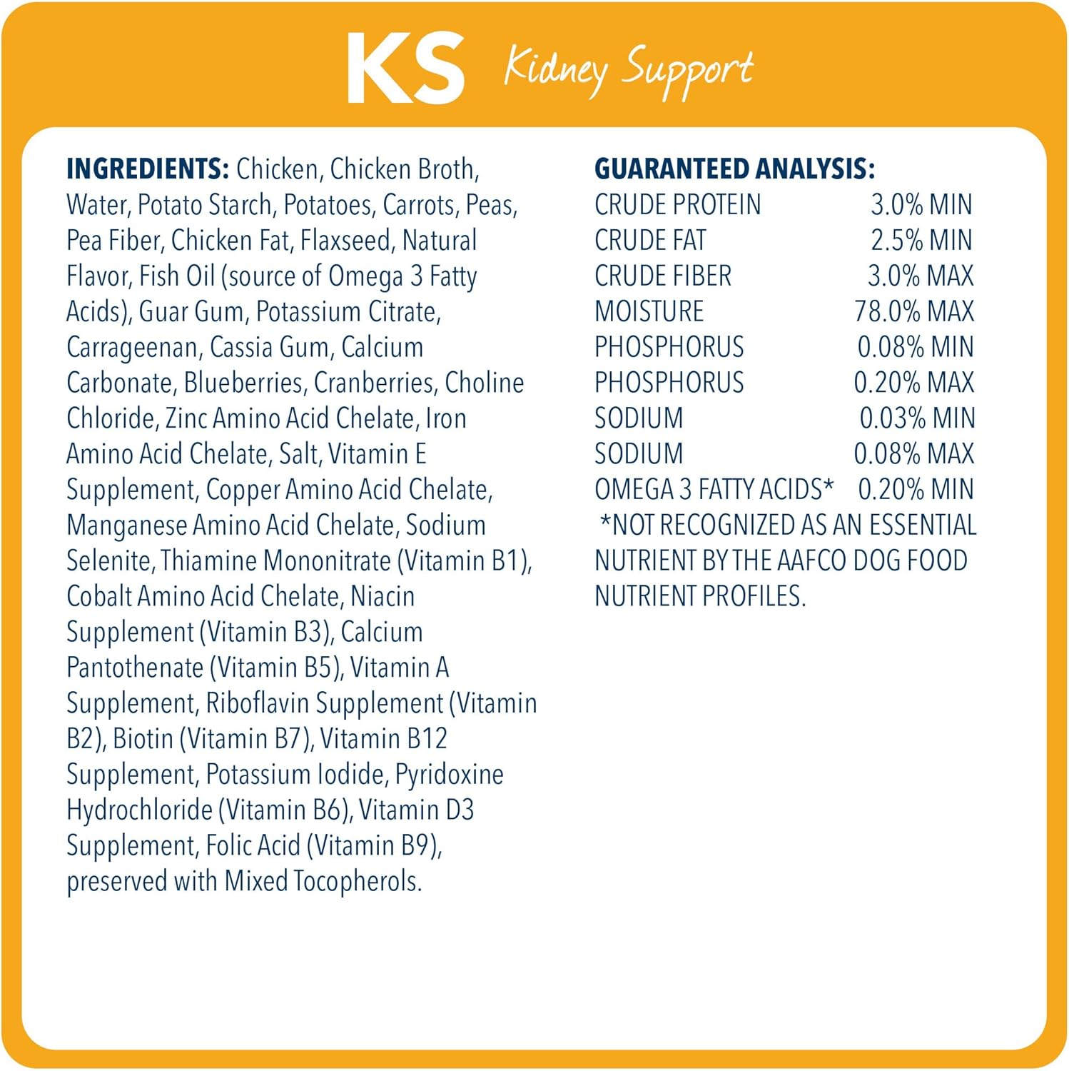 Blue Buffalo Natural Veterinary Diet KS Kidney Support Wet Dog Food, Chicken 12.5-oz cans (Pack of 12)