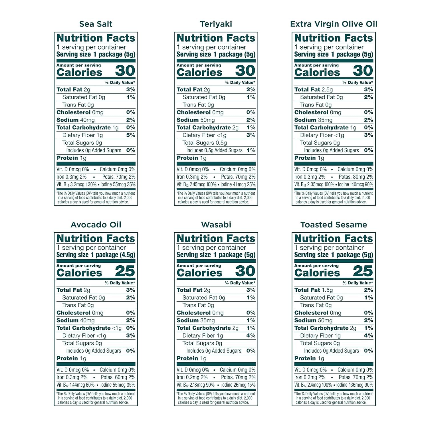 Gimme Seaweed Organic Premium Roasted Seaweed Snacks, Sea Salt, 20 Count, Keto, Vegan, Gluten-Free, Great Source of Omega3s and Iodine, Healthy On-The-Go Snack for Kids and Adults