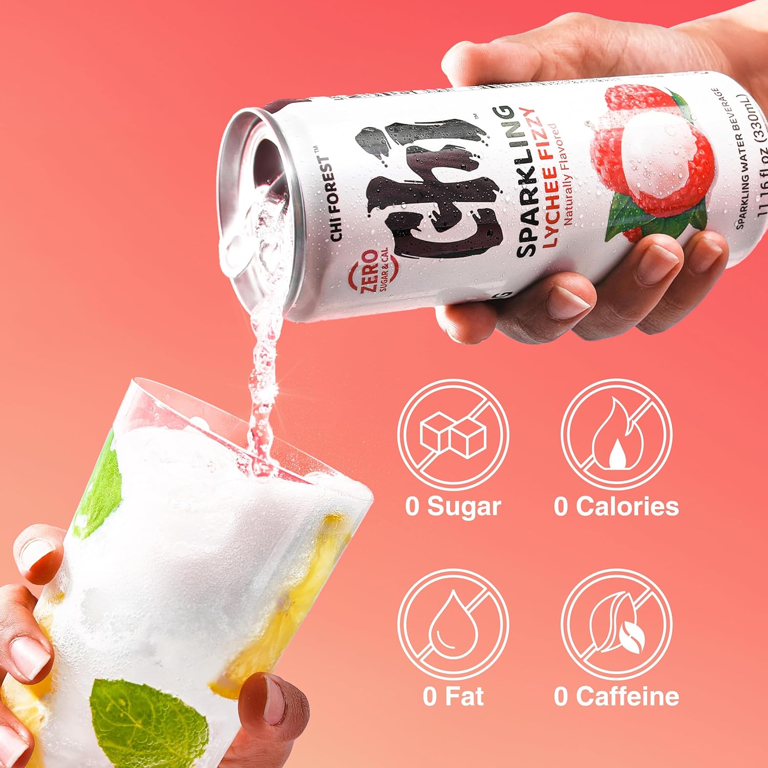 CHI FOREST Lychee Fizzy Sparkling Water (11.16 oz* 24)