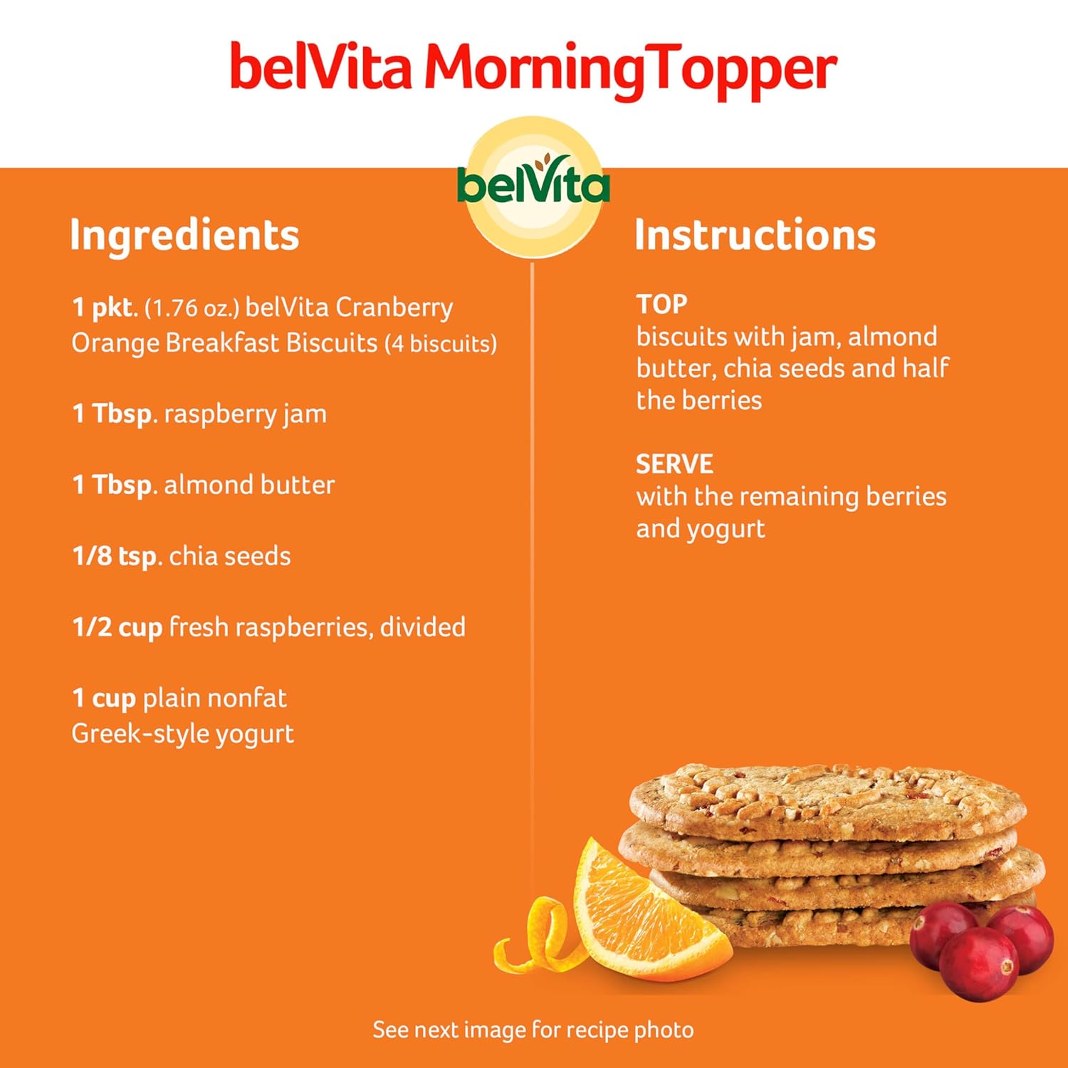 belVita Breakfast Bars Biscuits, Cranberry Orange, 30 Total Packs, 6 Boxes (4 Biscuits Per Pack)