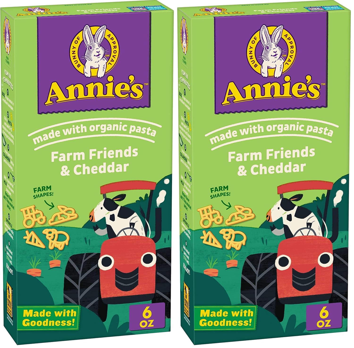 Annie's Shells and White Cheddar, Made with Organic Pasta and Real Cheese, 6 oz (Pack of 12)