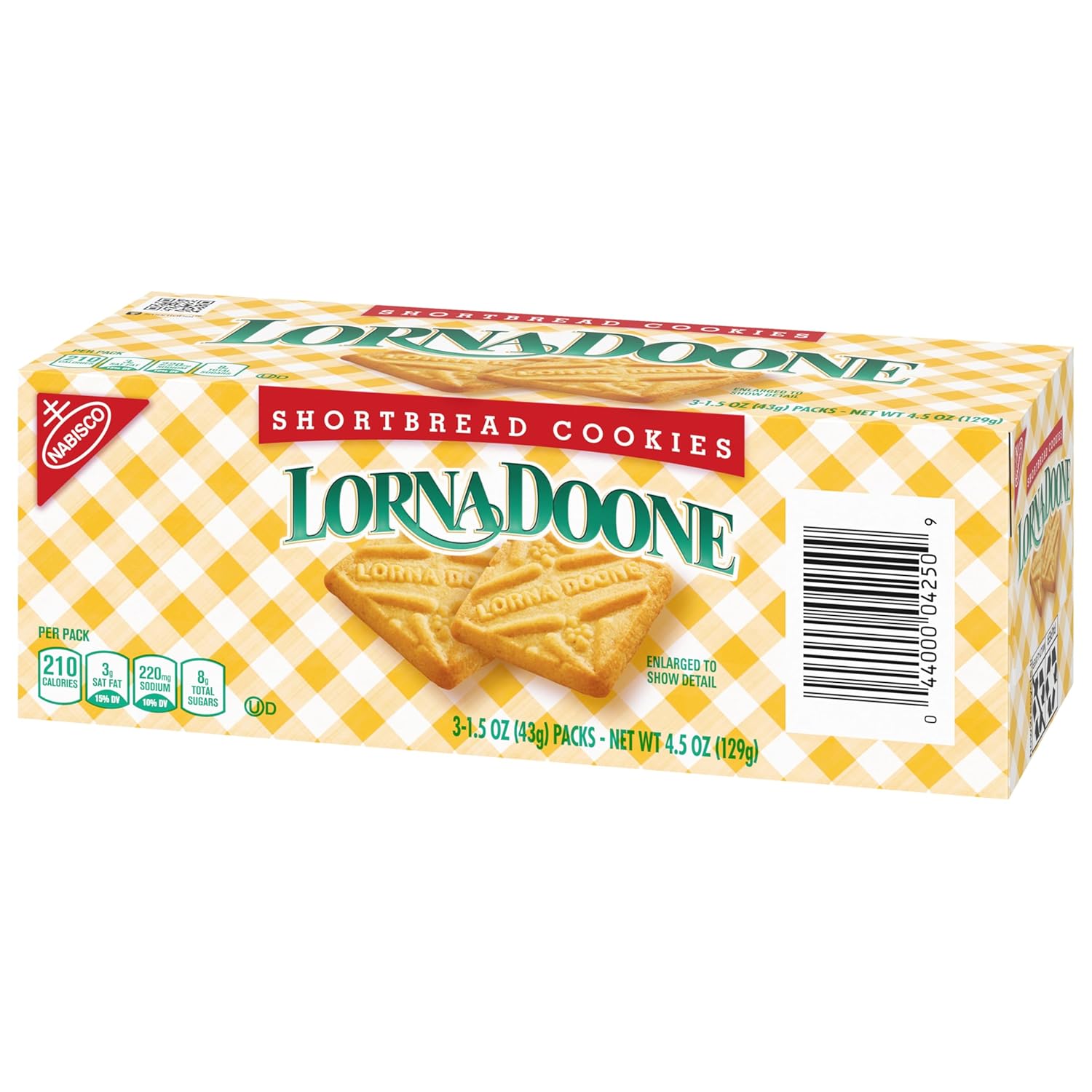Lorna Doone Shortbread Cookies, 36 Snack Packs (6 Cookies Per Pack, 12 Boxes)