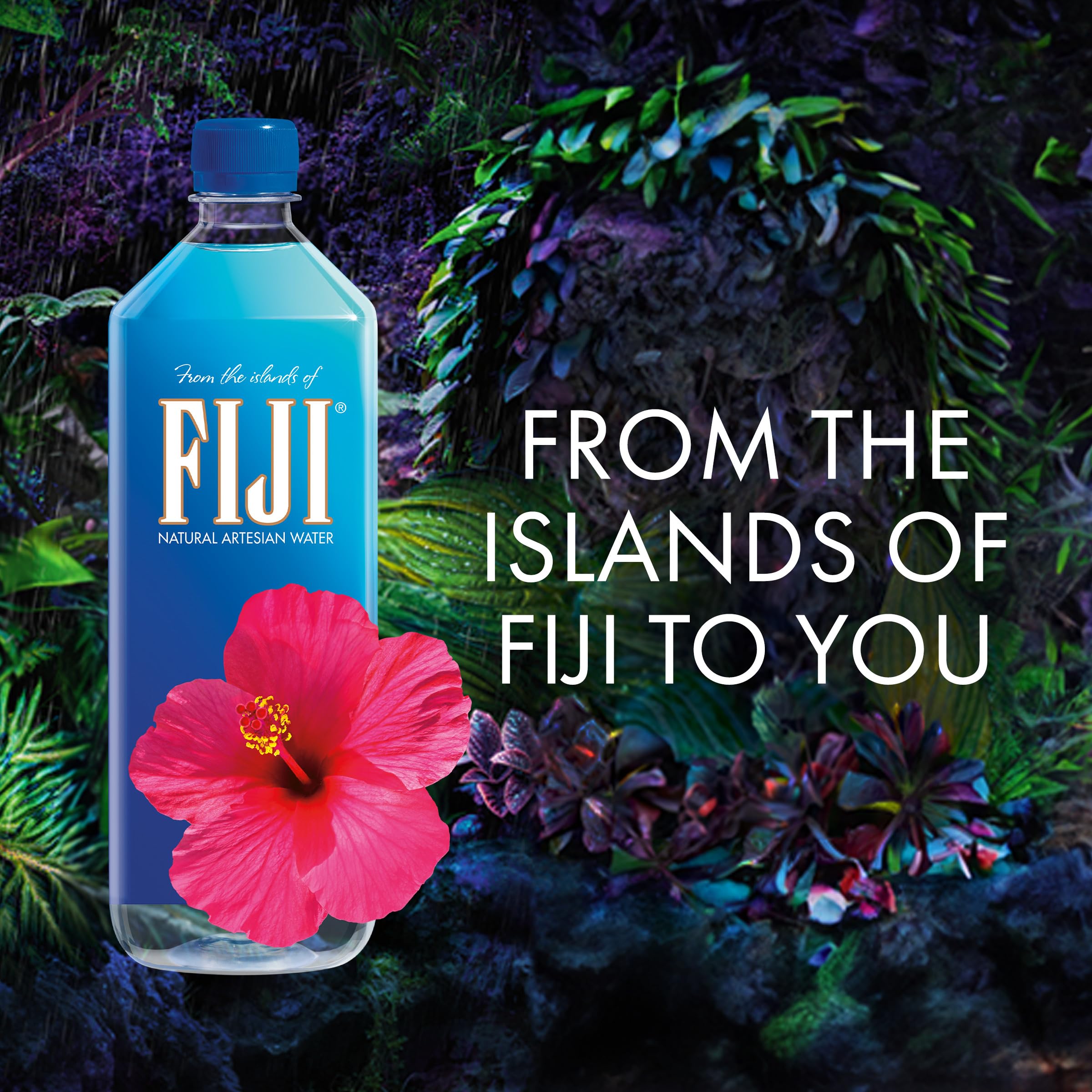FIJI Natural Artesian Bottled Water 1.5 Liters / 50.7 Fl Ounce (Pack of 12) - 100% Natural Electrolytes