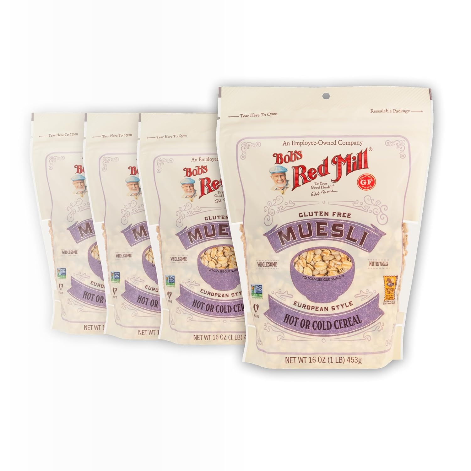 Bob's Red Mill Gluten Free Muesli, 16oz (Pack of 4) - Gluten Free, Non GMO, Kosher