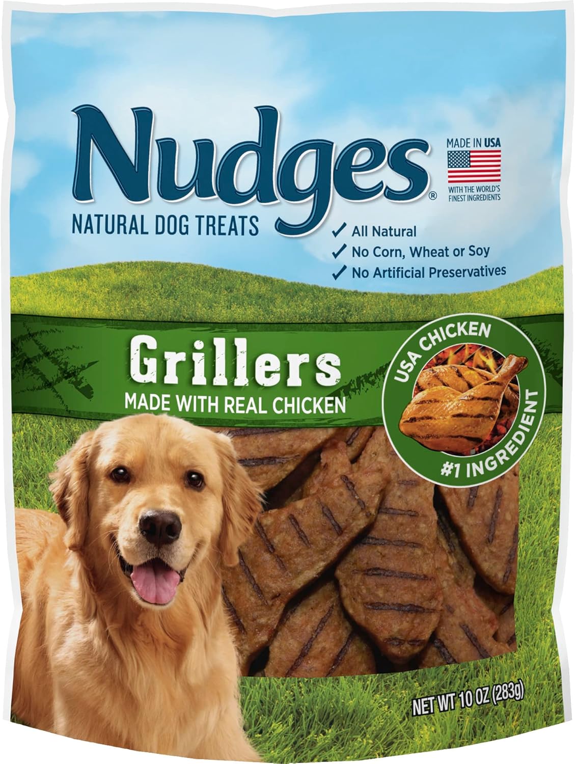 Blue Buffalo Nudges Homestyle Natural Dog Treats, Made in the USA with Real Chicken, Peas, and Carrots, 16-oz. Bag