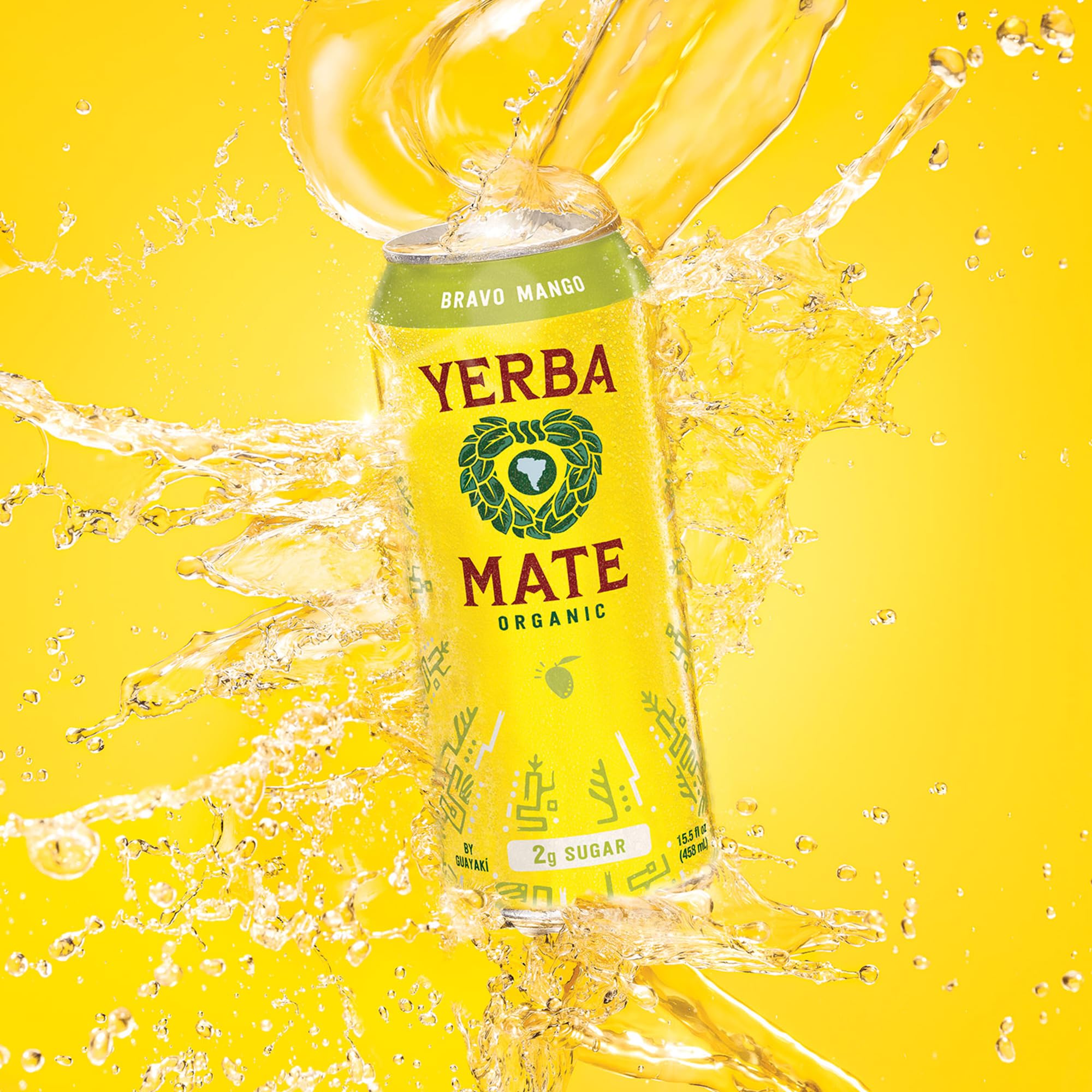 Yerba Madre Organic Yerba Mate, Enlighten Mint, 150mg Natural Caffeine, Energy Drink Alternative, No Jitters or Crash, 15.5 Oz Cans (Pack of 12)