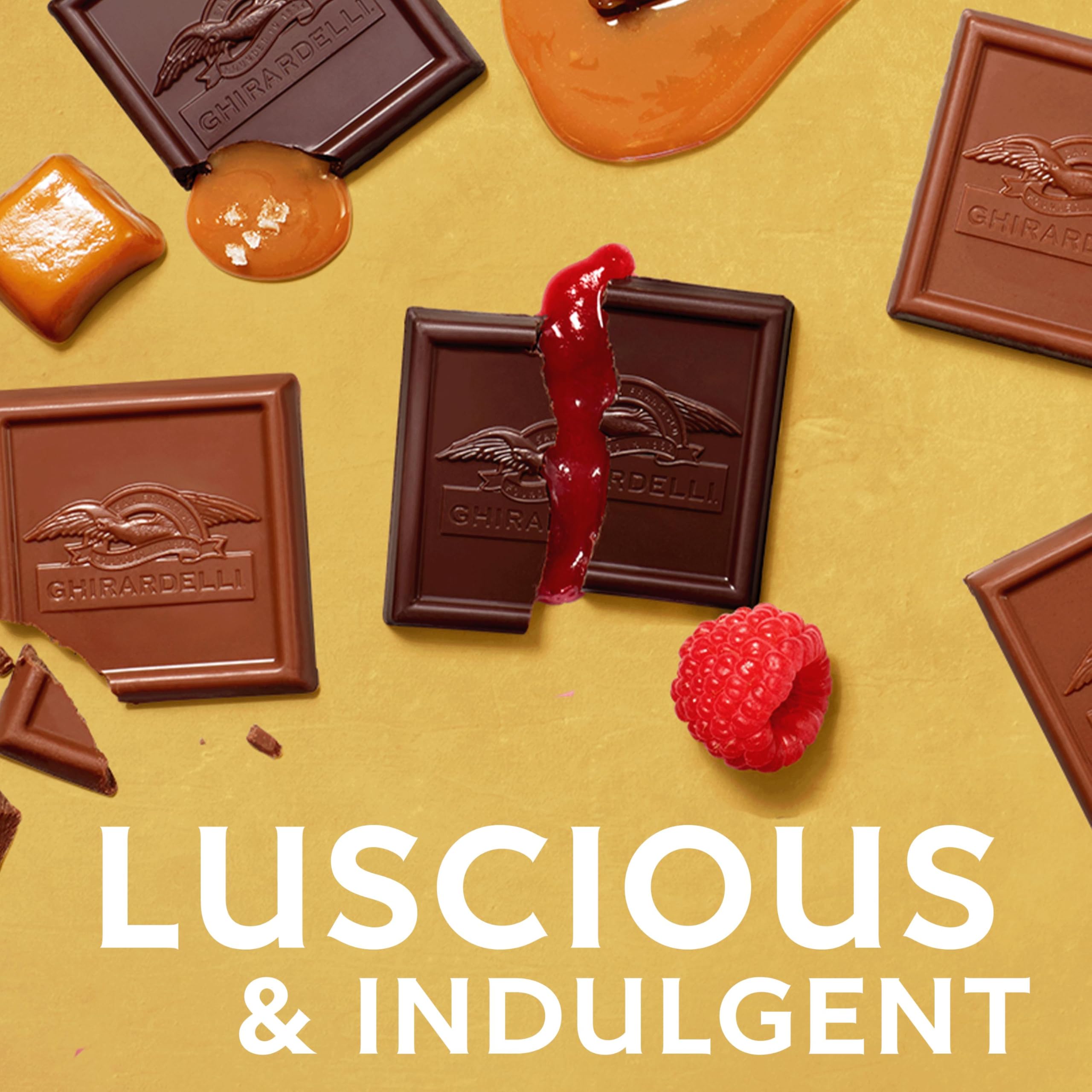 GHIRARDELLI Premium Chocolate Assortment SQUARES Gift Box, 29.6 oz