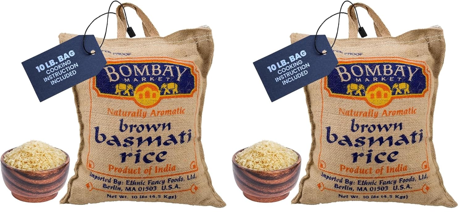 Bombay Basmati Brown Rice, 10-pounds Sack