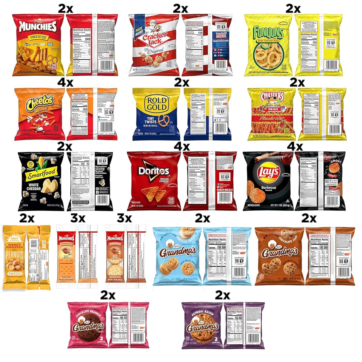 Frito-Lay Ultimate Classic Snacks Package, Variety Assortment of Chips, Cookies, Crackers, & Nuts, (Pack of 40) (Packaging May Vary)