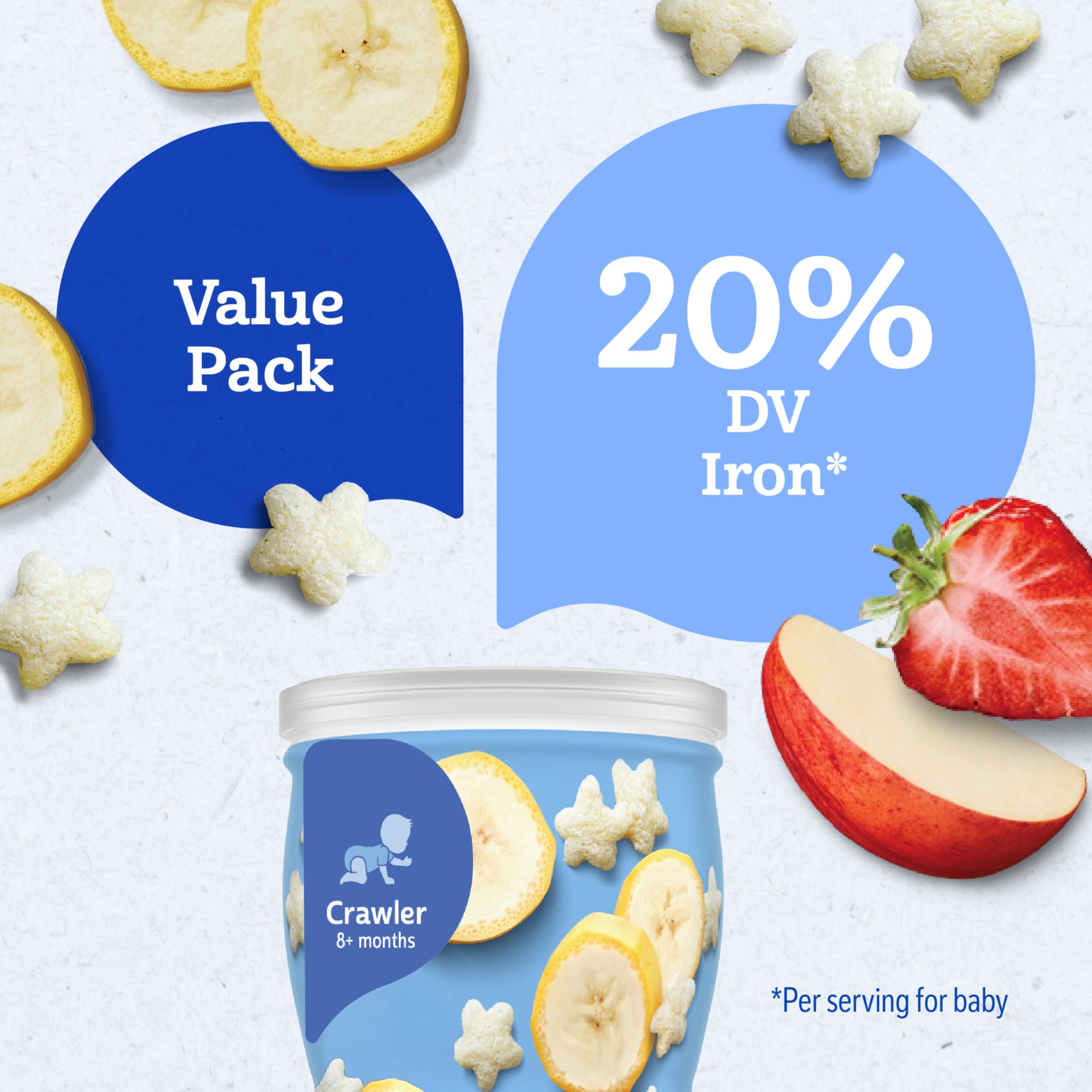 Gerber Baby Snacks Puffs, Blueberry, 1.48 Ounce (Pack of 6)