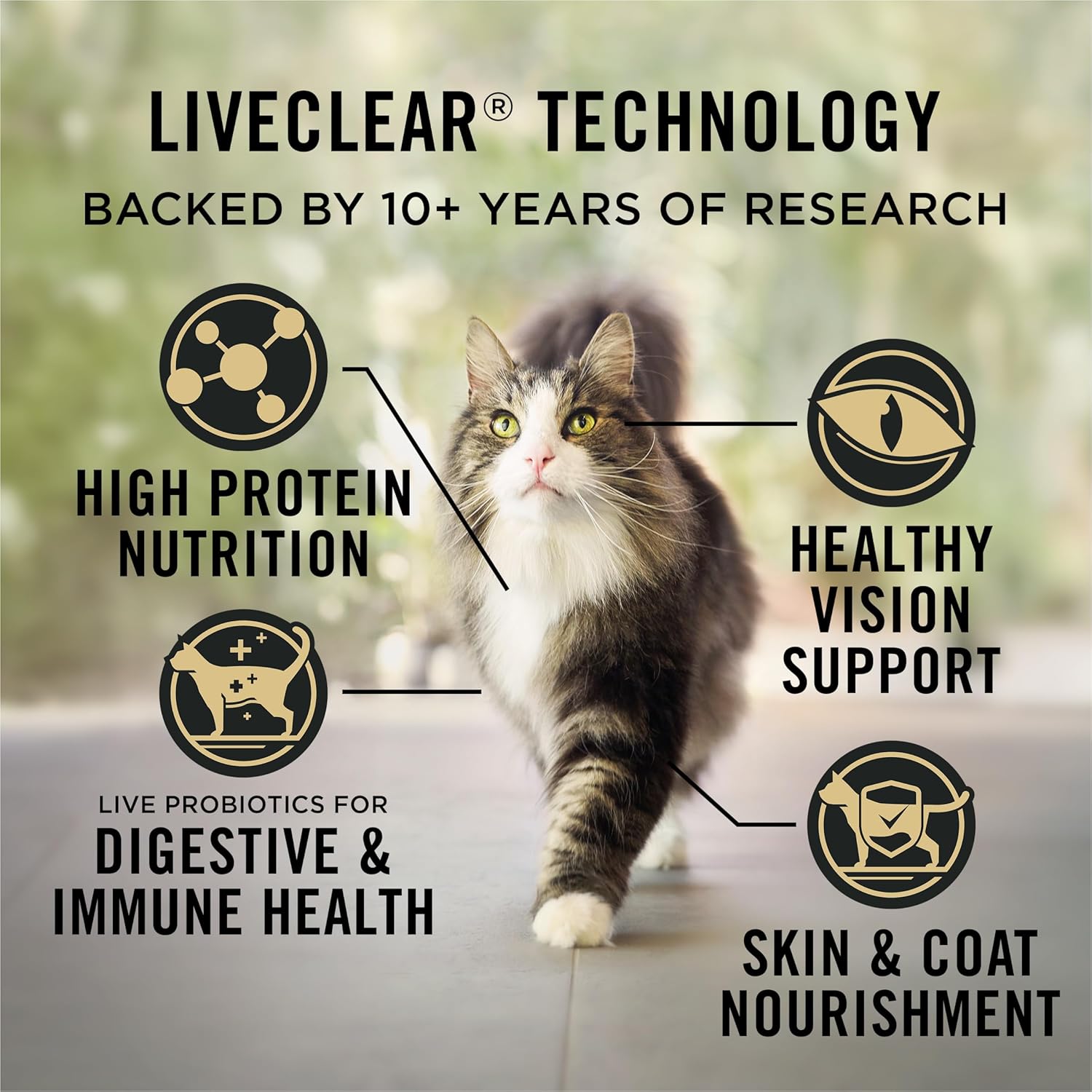 Purina Pro Plan Allergen Reducing, High Protein Cat Food, LIVECLEAR Chicken and Rice Formula