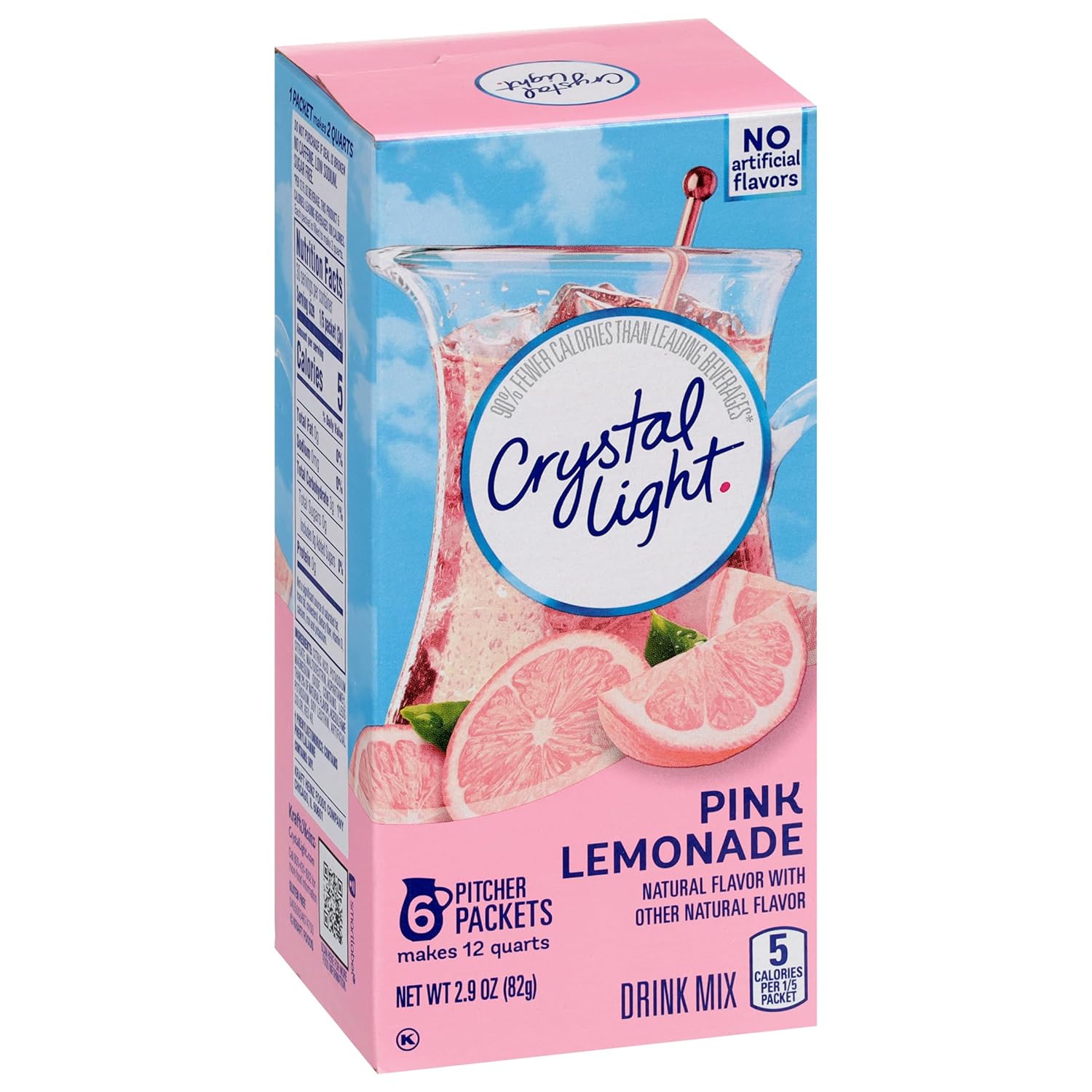 Crystal Light Pink Lemonade Drink Mix (8-Quart), 1.9-Ounce Canisters (Pack of 4)