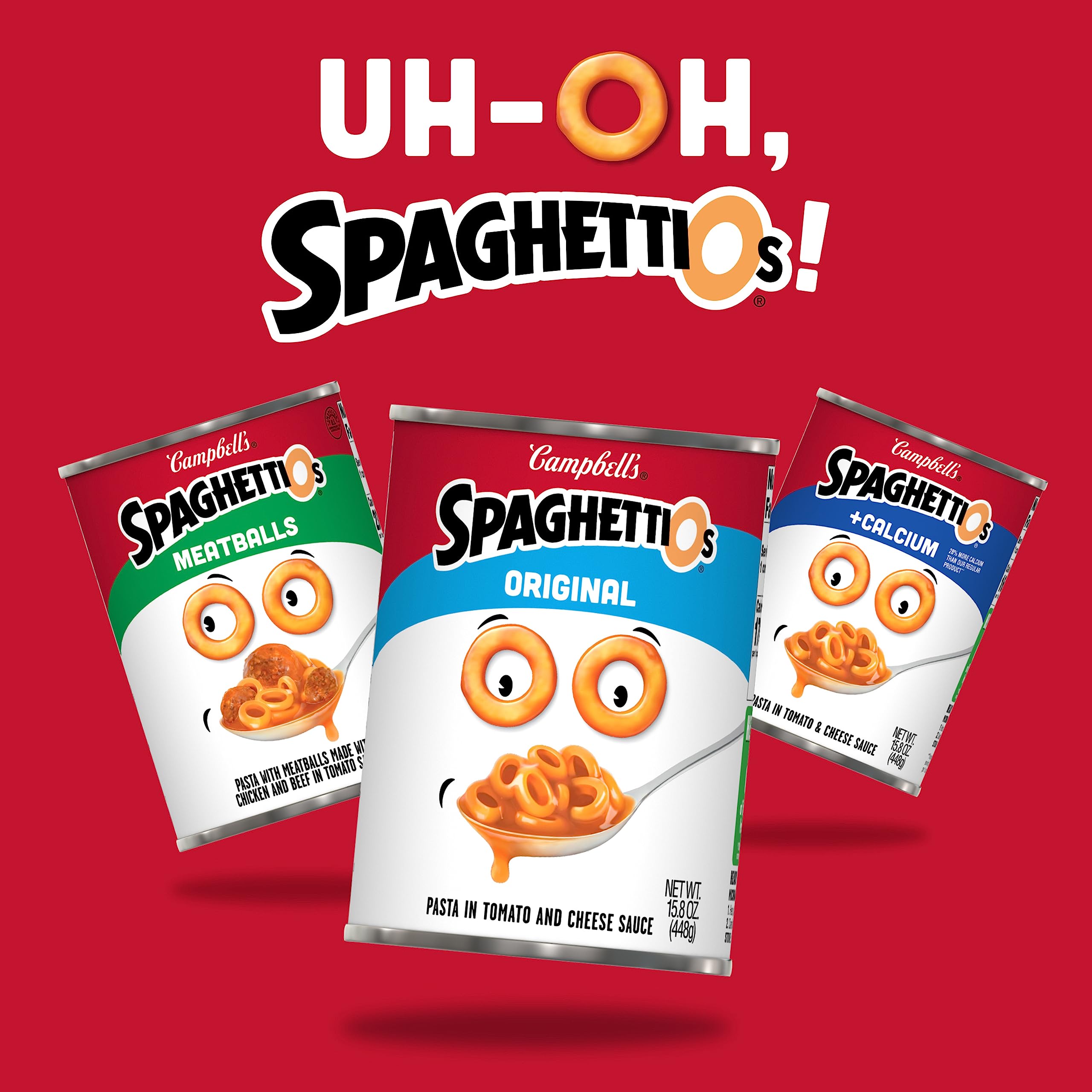 SpaghettiOs Canned Pasta with Meatballs, 15.6 oz Can (12 Pack)