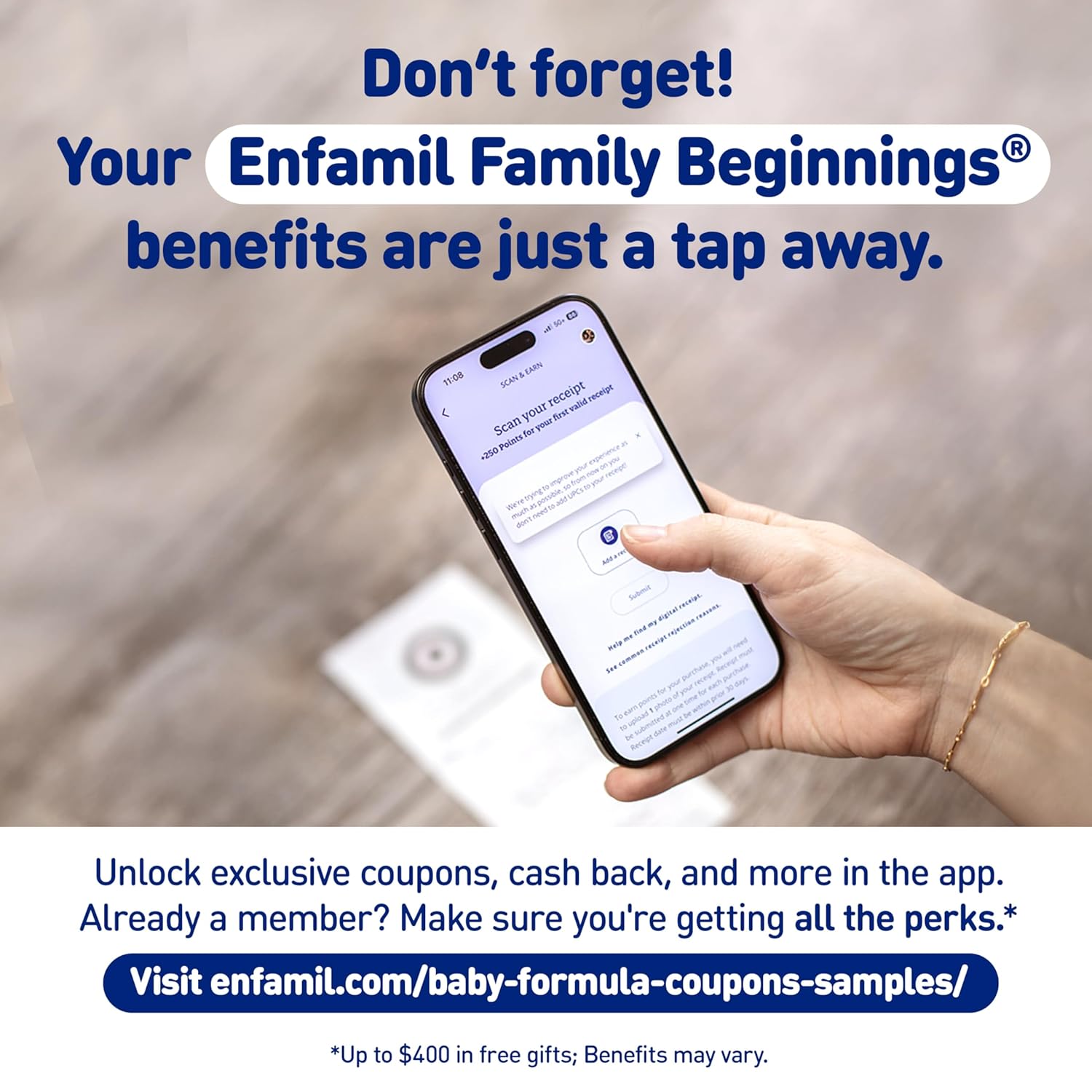 Enfamil Optimum (Enspire), Our Closest Formula to Breast Milk, Immune-Supporting Lactoferrin and Brain-Supporting DHA Baby Formula, Powder 30 Oz Refill, Pack of 4