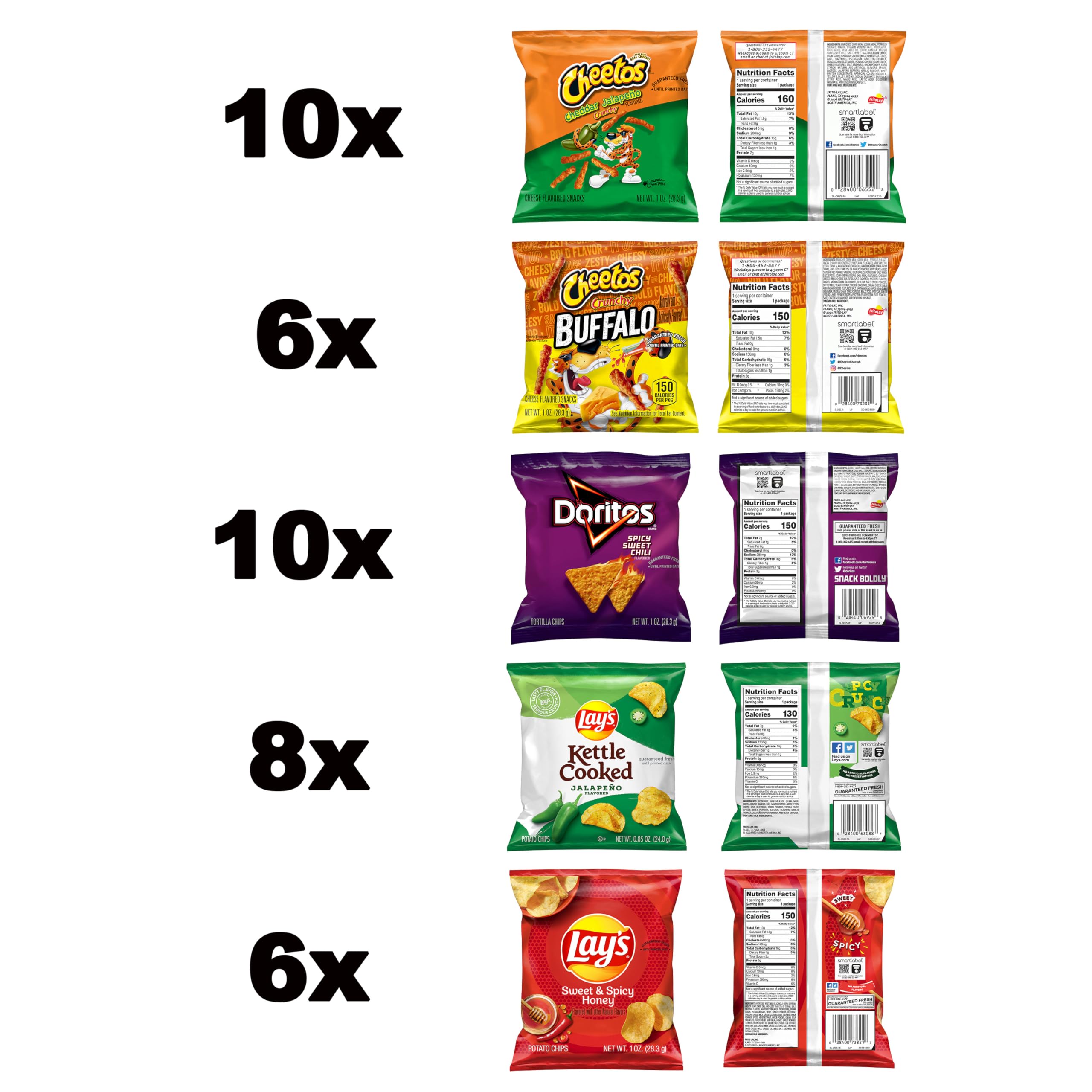 Frito-Lay Ultimate Classic Snacks Package, Variety Assortment of Chips, Cookies, Crackers, & Nuts, (Pack of 40) (Packaging May Vary)