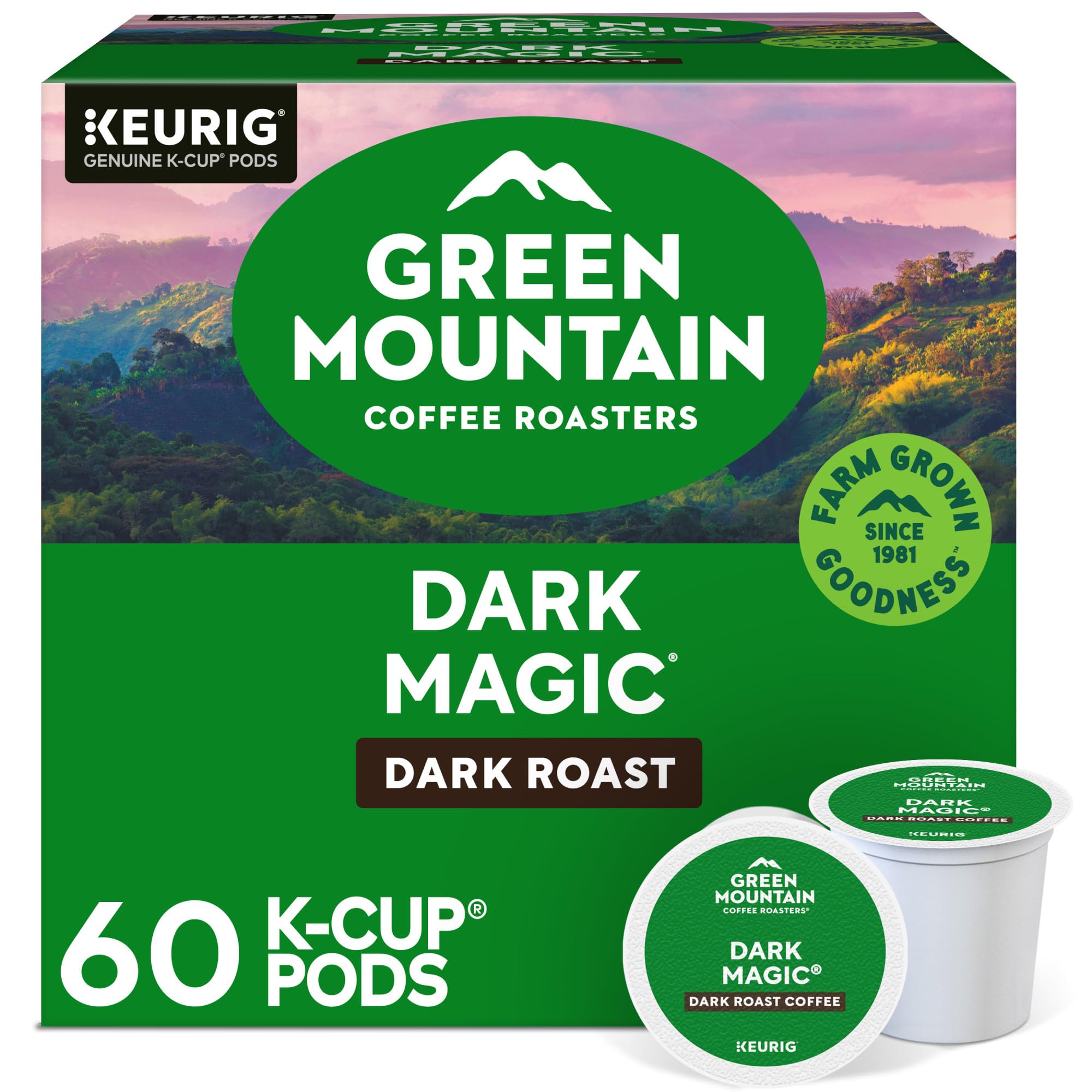 Green Mountain Coffee Roasters Dark Magic Keurig Single-Serve K-Cup Pods, Dark Roast Coffee, 72 Count