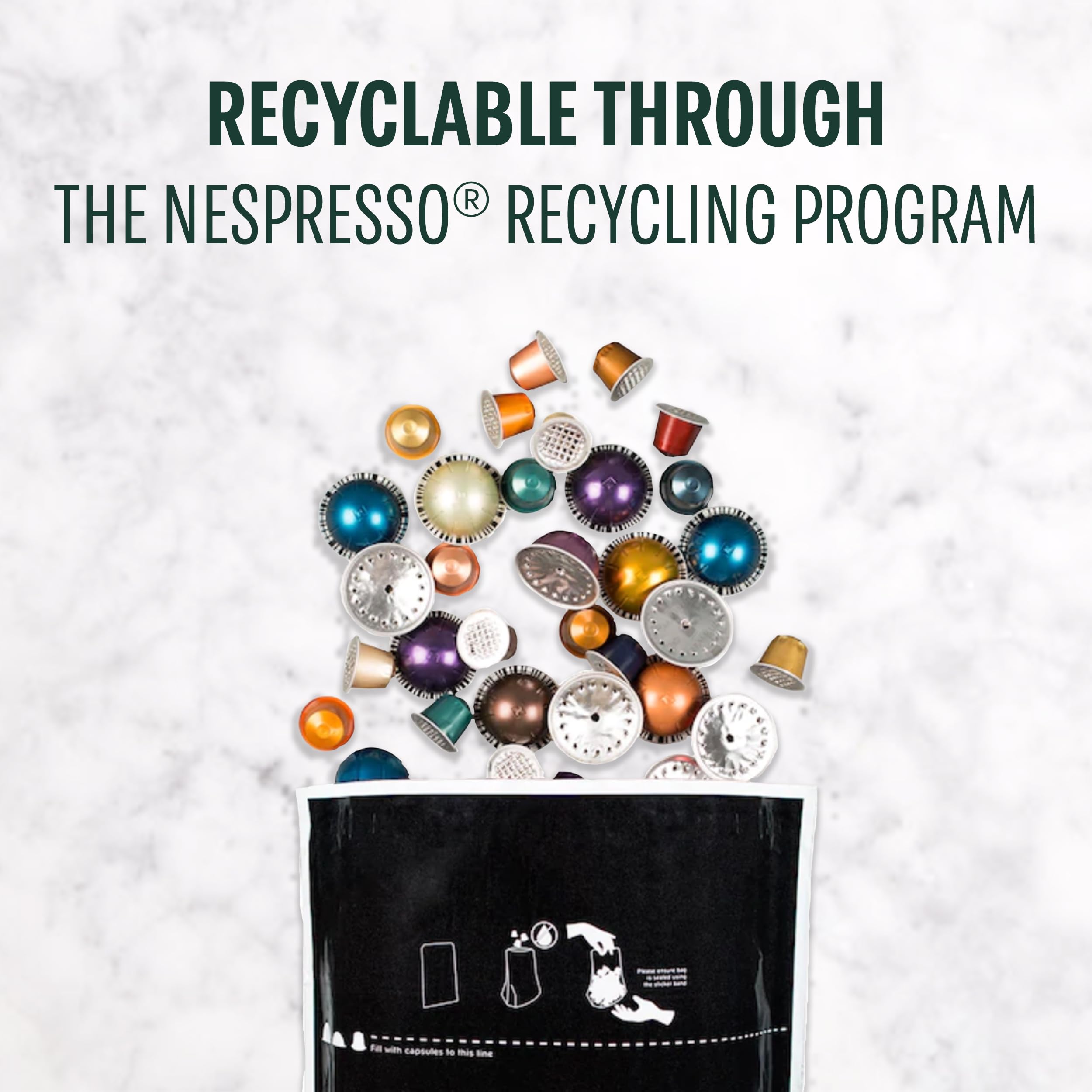 Starbucks by Nespresso Vertuo, Pike Place, Medium Roast Coffee 32-count Coffee Pods, Brews 7.8 oz.