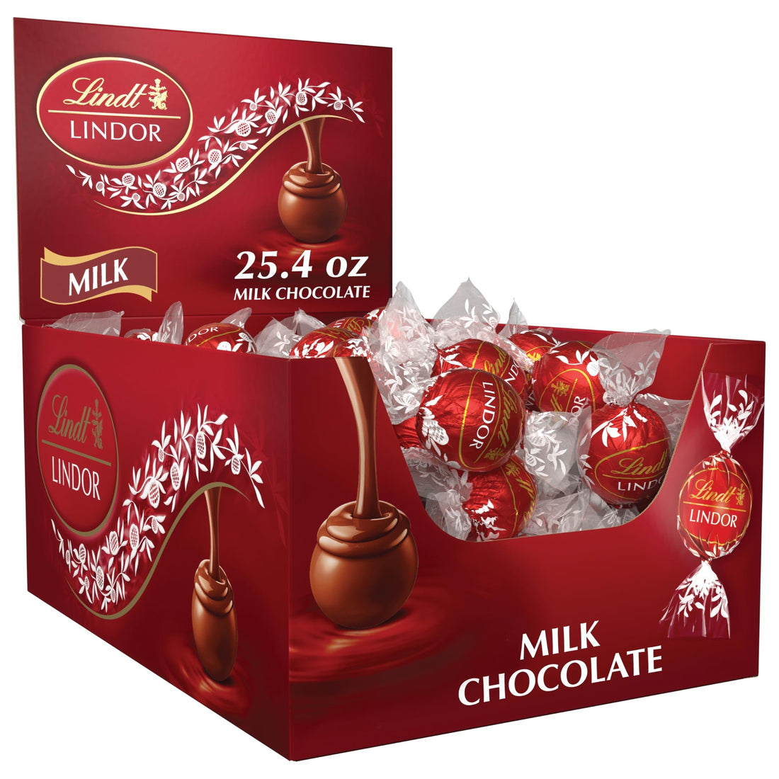 Lindt LINDOR Dark Chocolate Candy Truffles, Dark Chocolate with Smooth, Melting Truffle Center, 25.4 oz., 60 Count