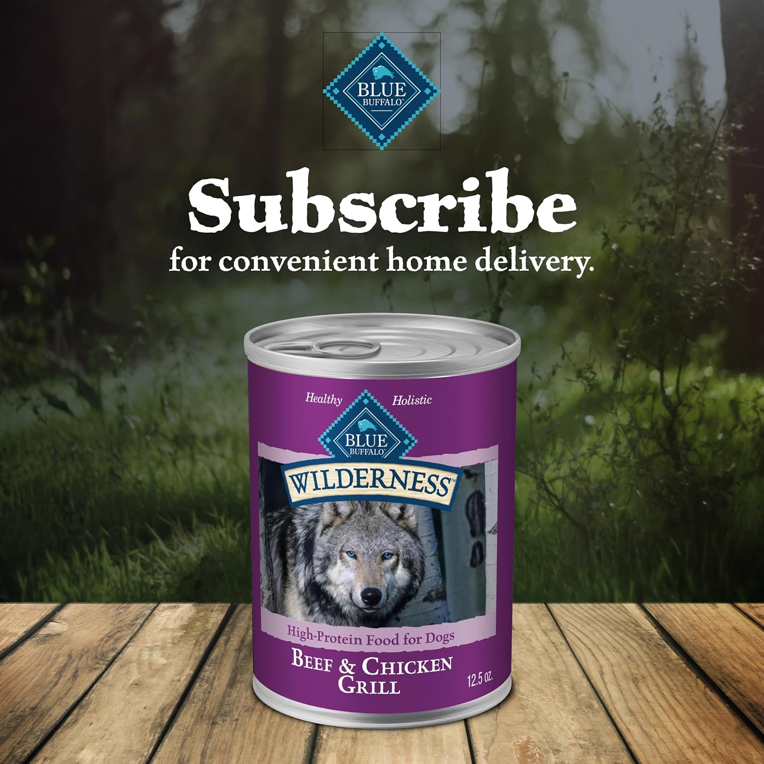 Blue Buffalo Wilderness Adult Wet Dog Food, High-Protein & Grain-Free, Made with Natural Ingredients, Beef & Chicken Grill, 12.5-oz. Cans, 12 Count