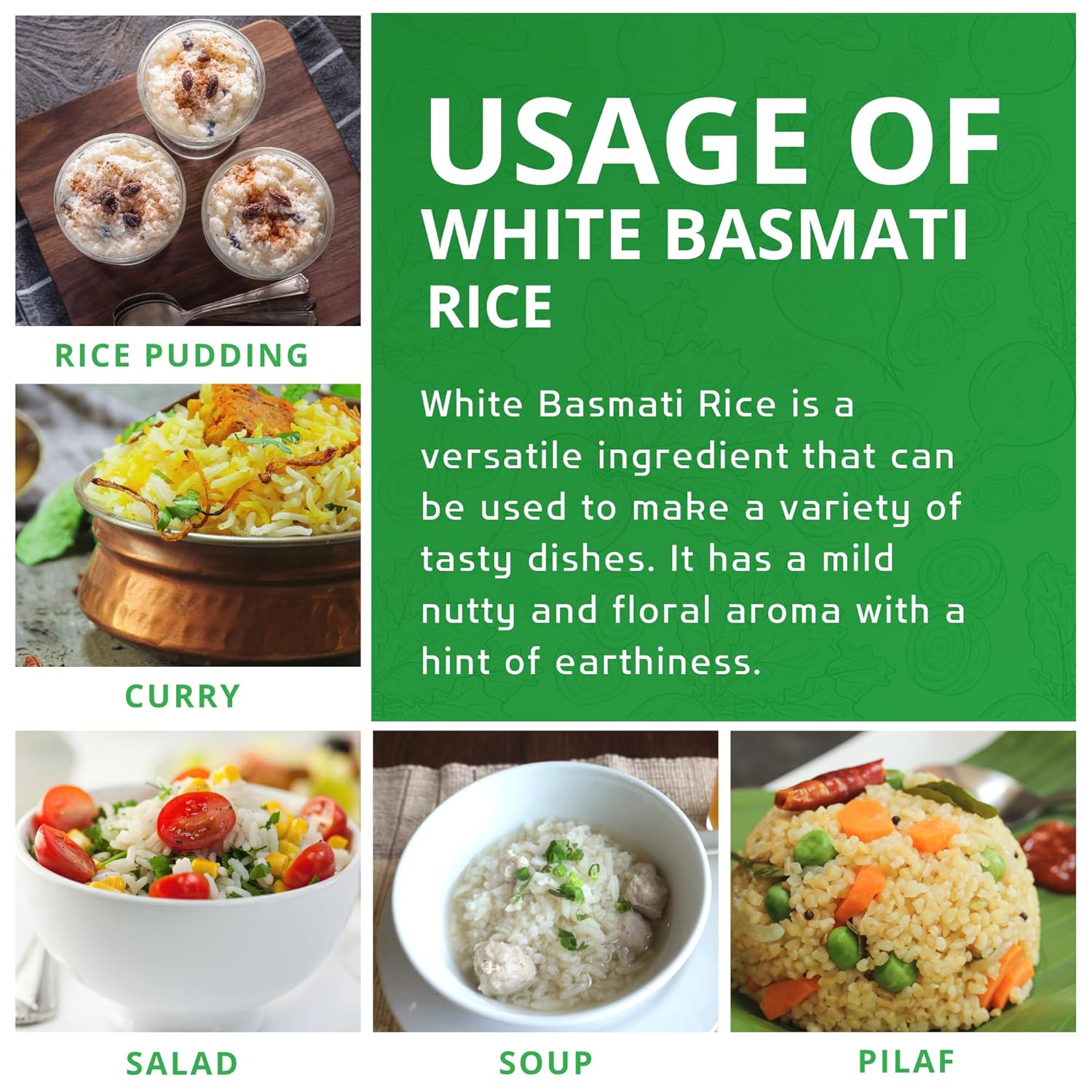 Organic Basmati Rice 10 LB Bag - Pure, Long, Premium Quality from India - by Jiva Organics