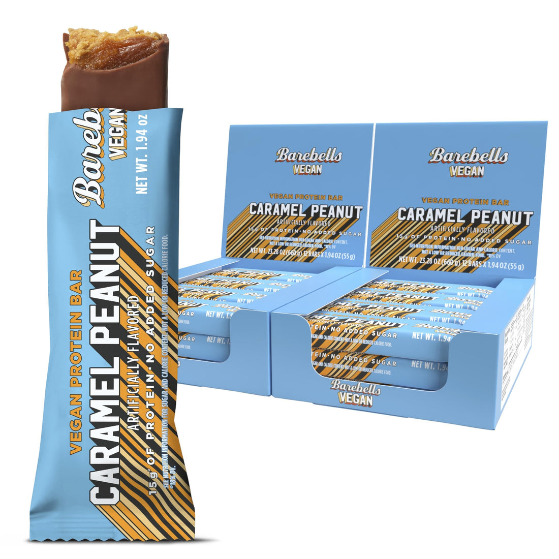 Barebells Protein Bars Salty Peanut - 12 Count, 20g High Protein Treats - Chocolate Nutrition Bar with 1g Total Sugars - On-The-Go Breakfast or Post-Workout Snack
