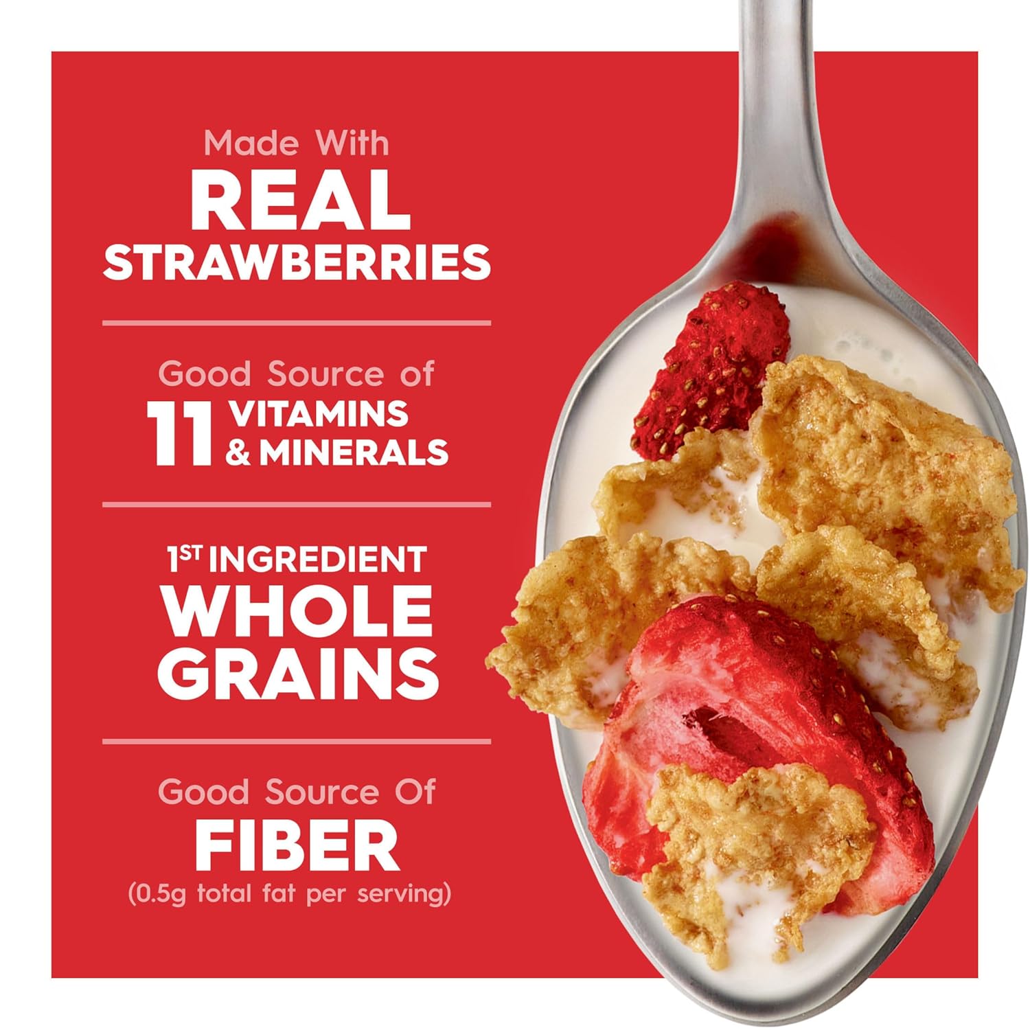 Kellogg's Special K Breakfast Cereal, Family Breakfast, Fiber Cereal, Family Size, Red Berries (3 Boxes)