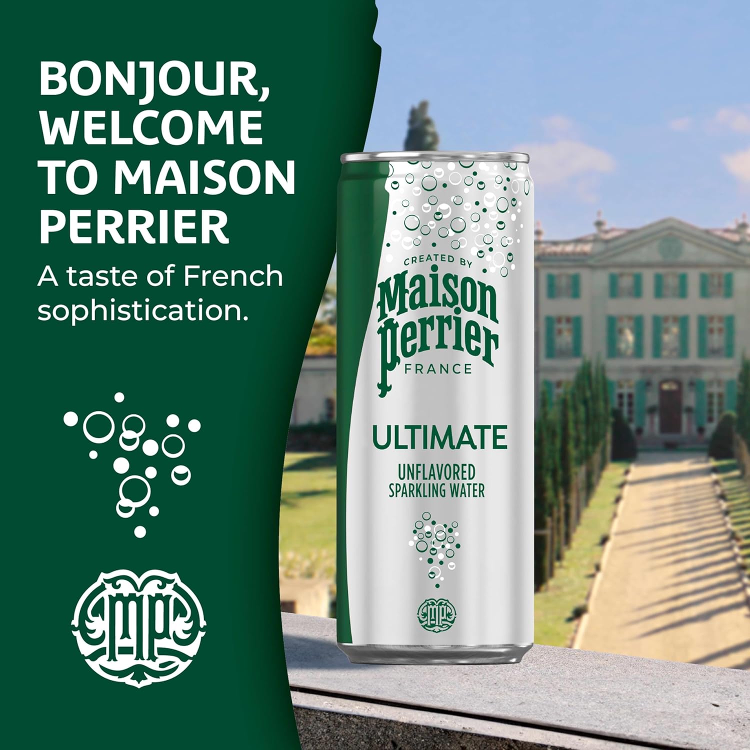 Maison Perrier Ultimate Sparkling Water, 11.15 Fl Oz Cans, 8 Count, 3 Pack