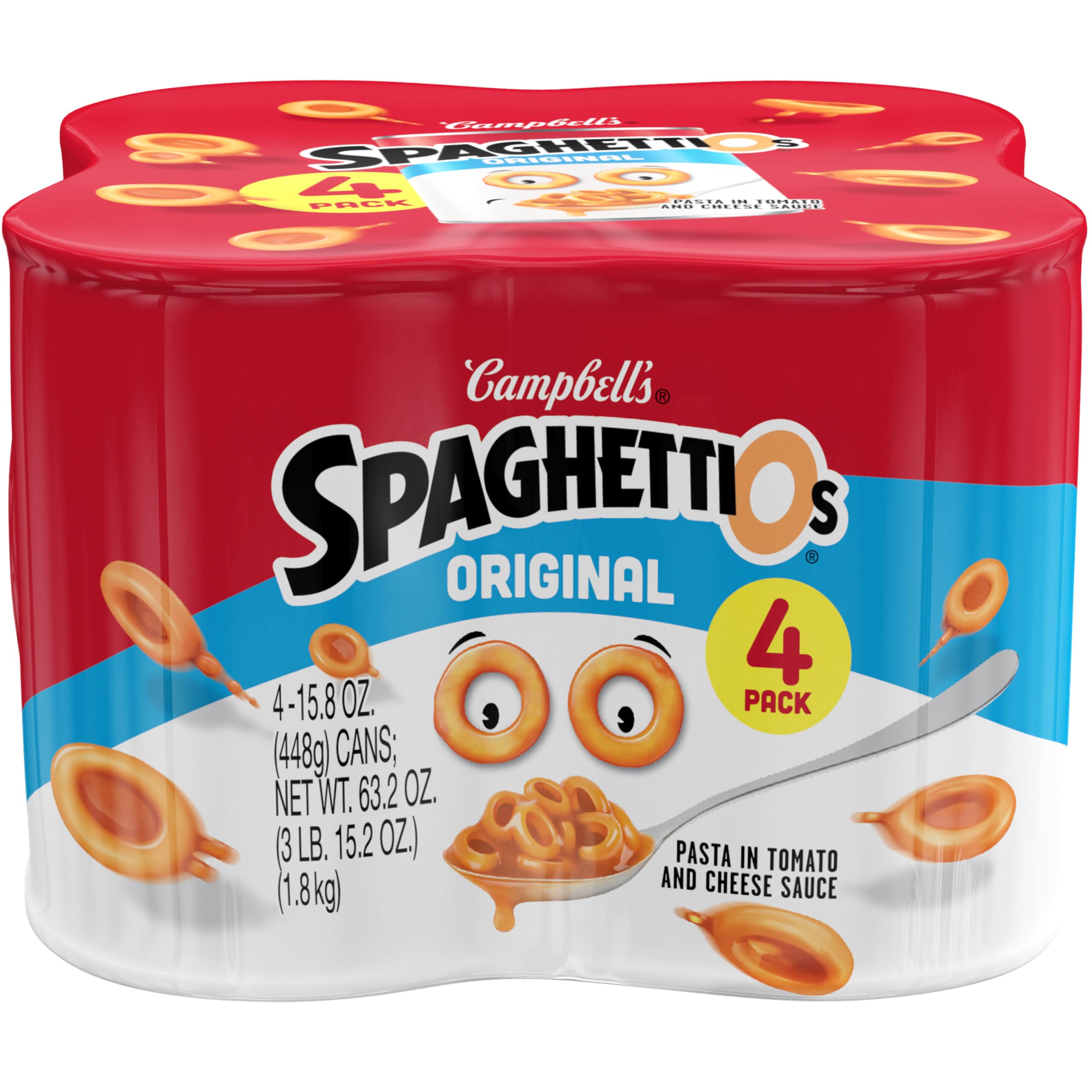SpaghettiOs Canned Pasta with Meatballs, 15.6 oz Can (12 Pack)