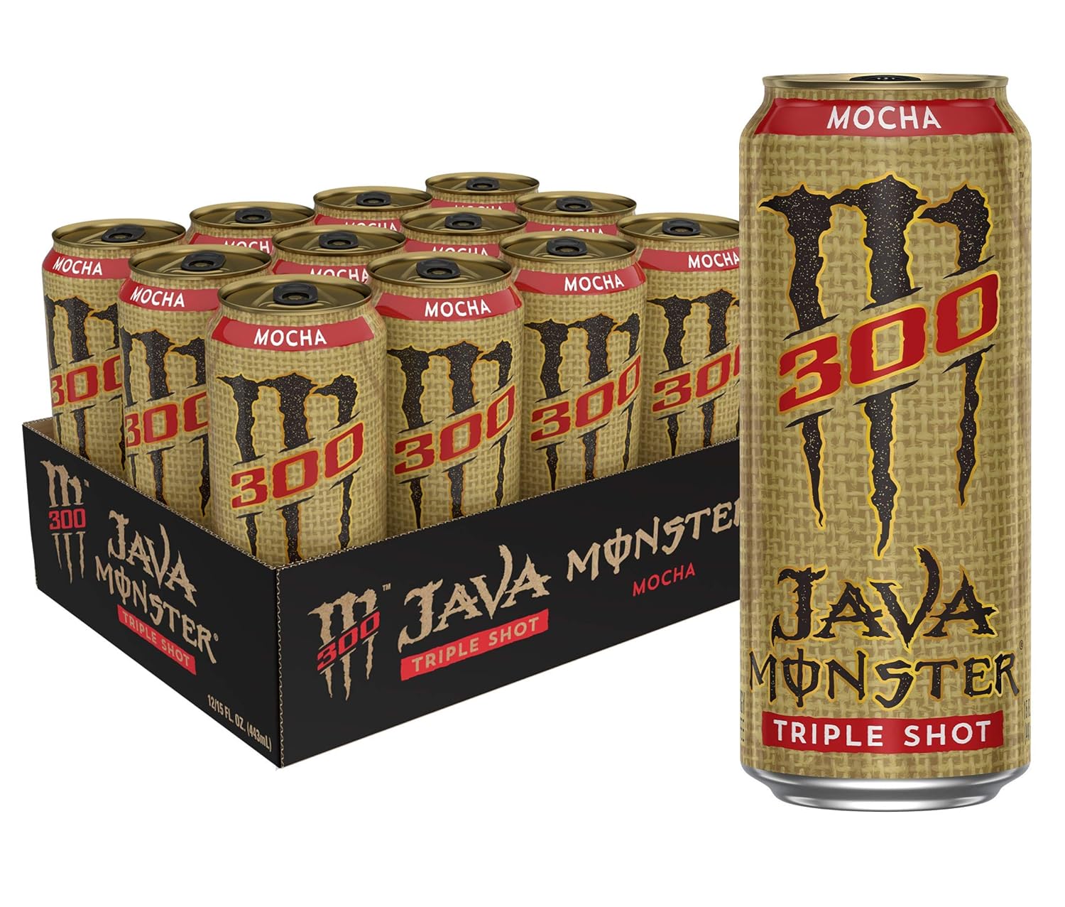 Java Monster Irish Crème, Coffee + Energy Drink, 15 Ounce | Pack of 12