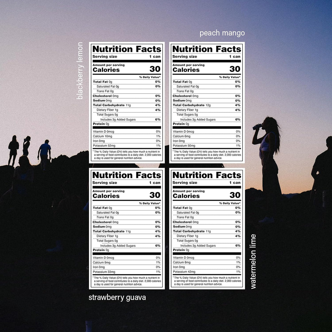 Hiyo Organic Social Tonic – Classic Pack, 12 Pack - N.A. Functional Seltzer, Sparkling Water Crafted with Organic Adaptogens, Nootropics & Botanicals