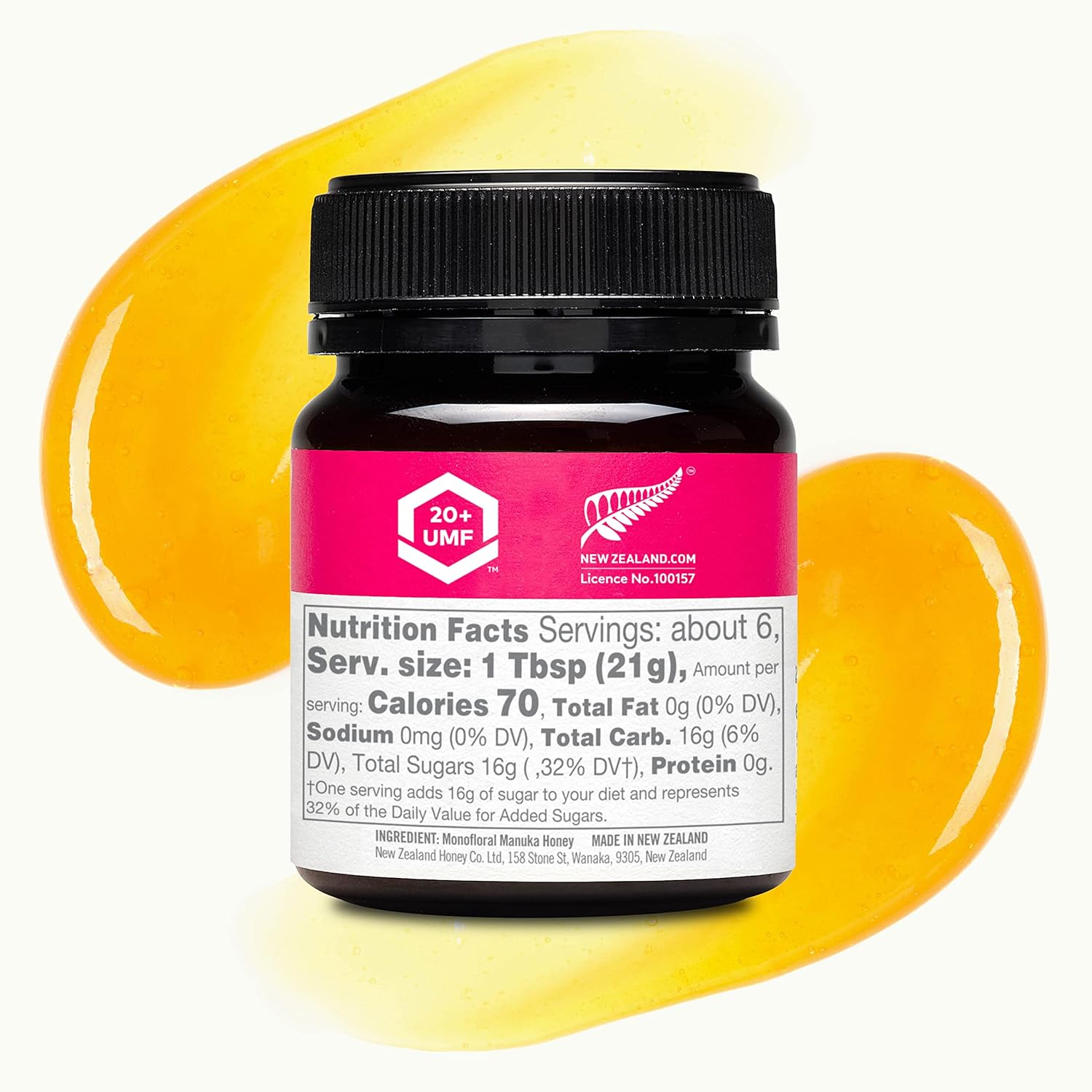 New Zealand Honey Co. Raw Manuka Honey UMF 20+ / MGO 829+ | UMF Certified | 4.4oz | Medical Grade Raw Honey