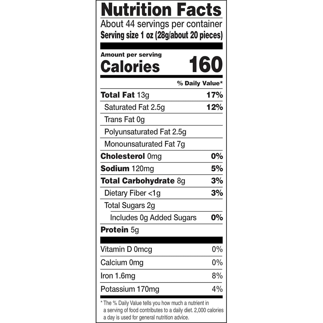 Amazon Brand - Happy Belly Fancy Whole Cashews, Roasted and Sea Salted, 44 ounce (Pack of 1)