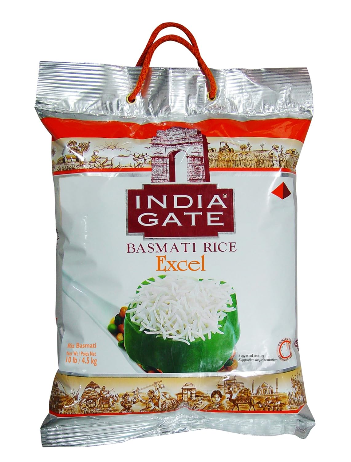 India Gate - White Basmati XL Rice - Excel, 10 Pound