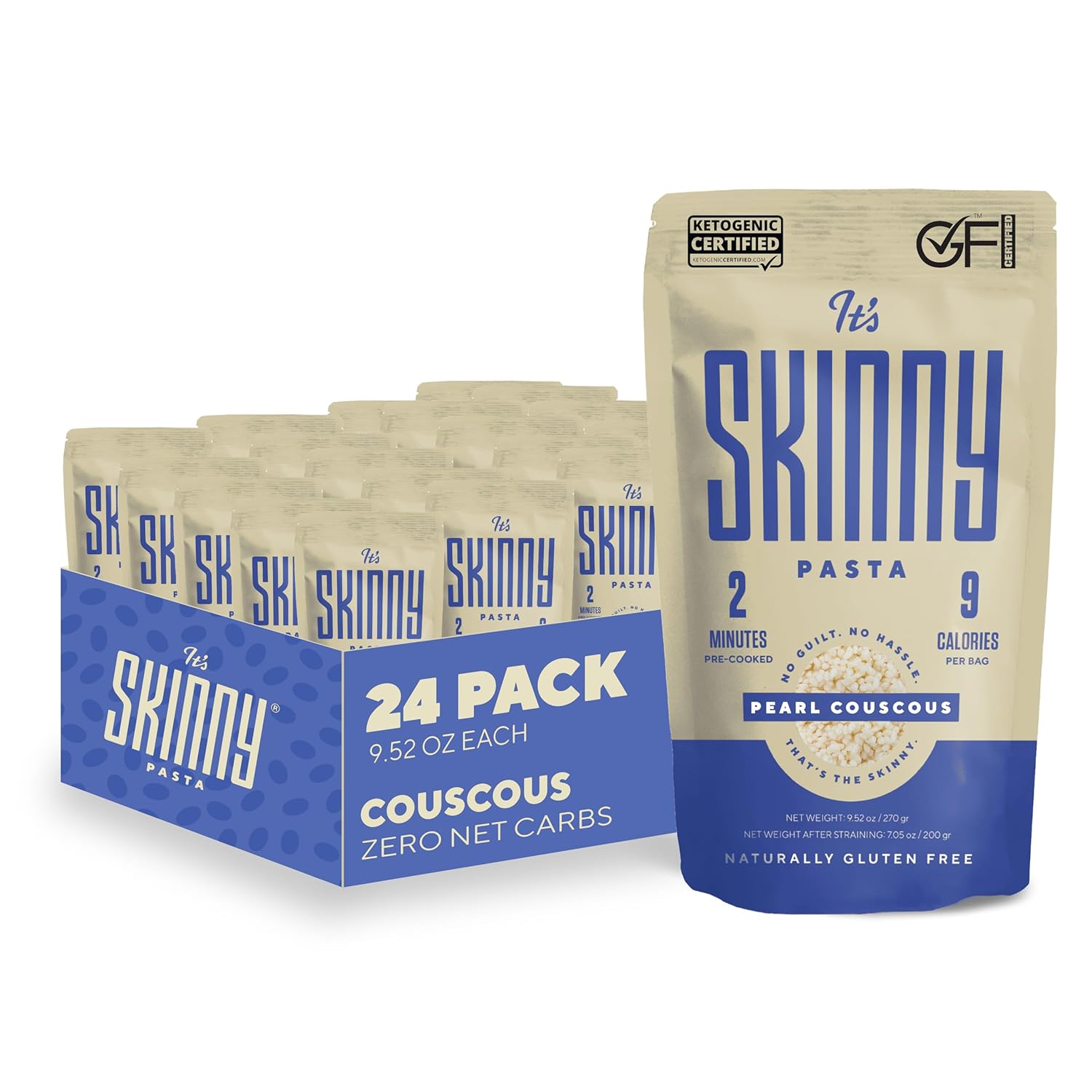 It’s Skinny Angel Hair Pasta – Low Carb Pasta, Gluten Free, Keto & Vegan-Friendly, Shirataki Konjac, Sugar-Free, High in Fiber, Only 4.5 Calories Per Serving, Ready in 2 Minutes (6 Packs)